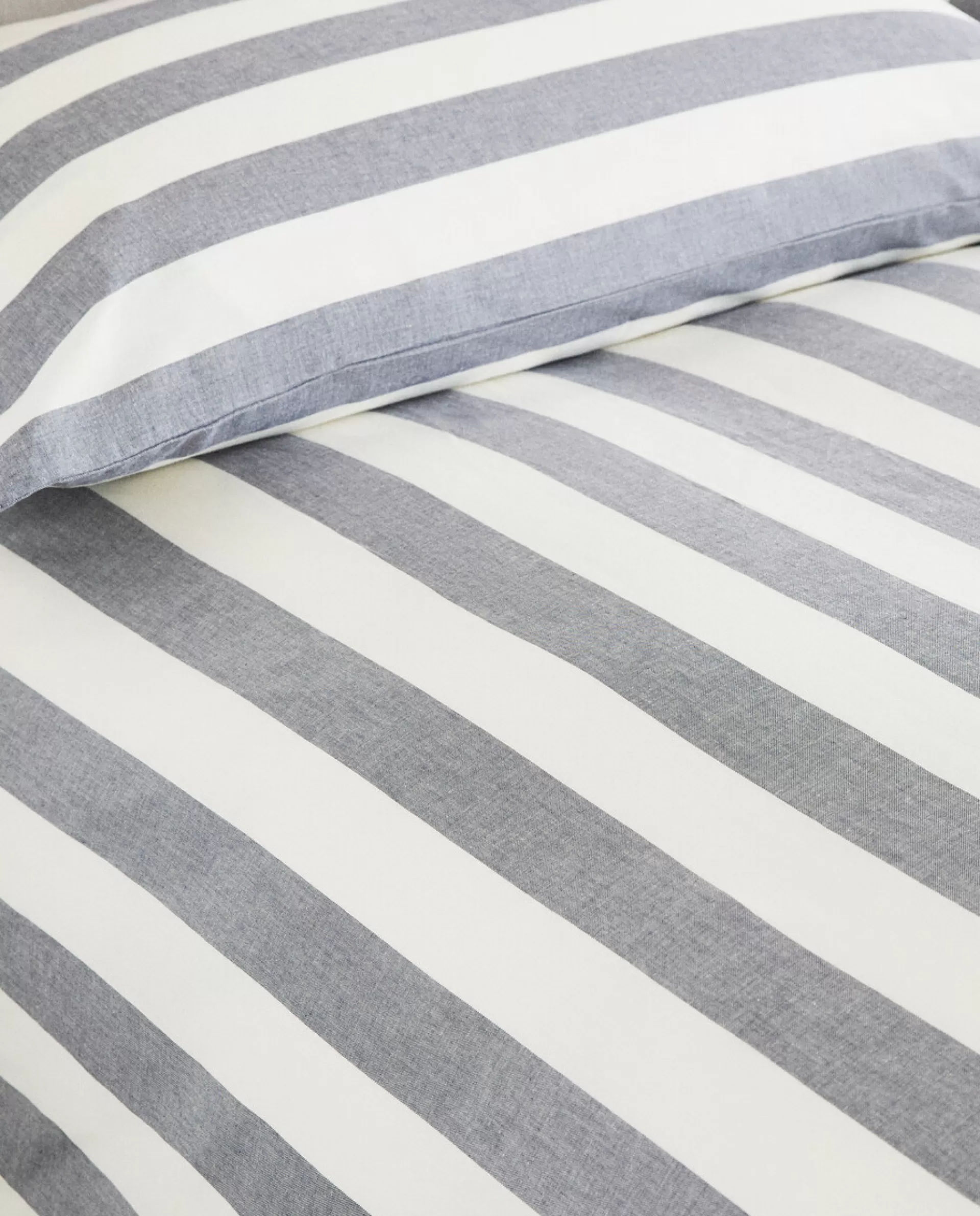 ZARA Home Striped Duvet Cover Blue New