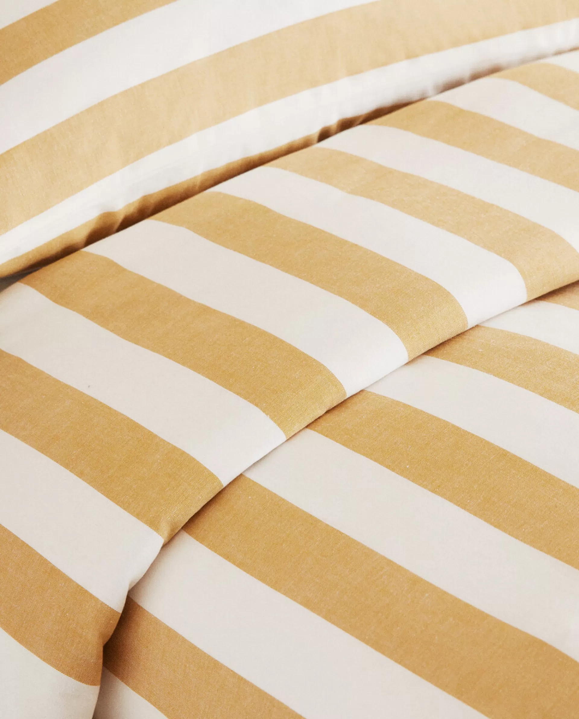 ZARA Home Striped Duvet Cover Yellow New