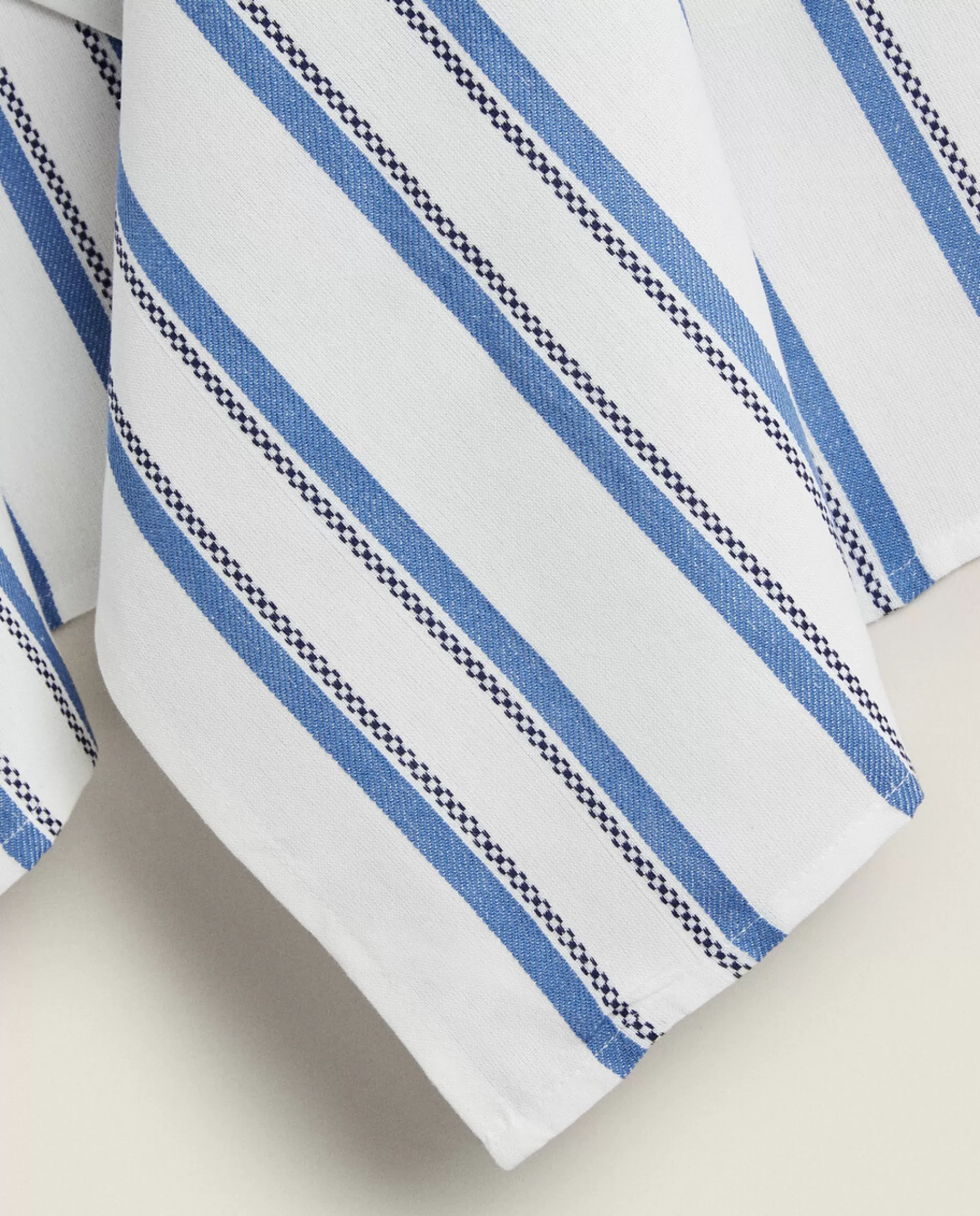 ZARA Home Striped Dyed Thread Kitchen Towel (Set Of 2) Blue Best Sale