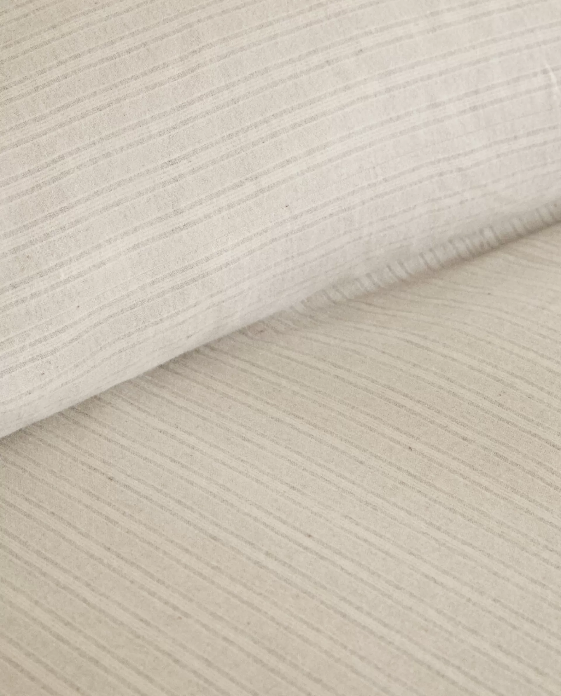 ZARA Home Striped Flannel Duvet Cover Sand New