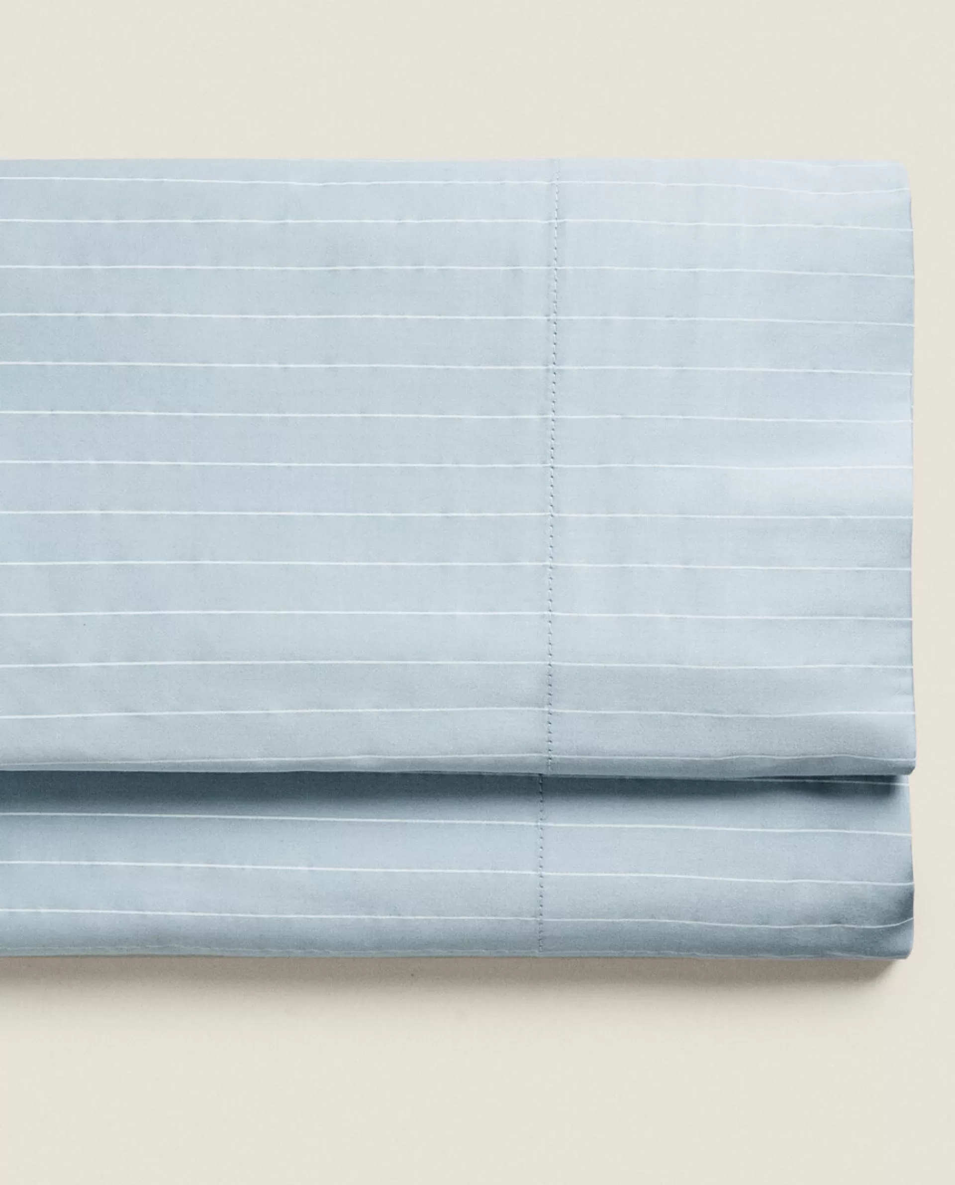 ZARA Home Striped Flat Sheet Blue Clearance