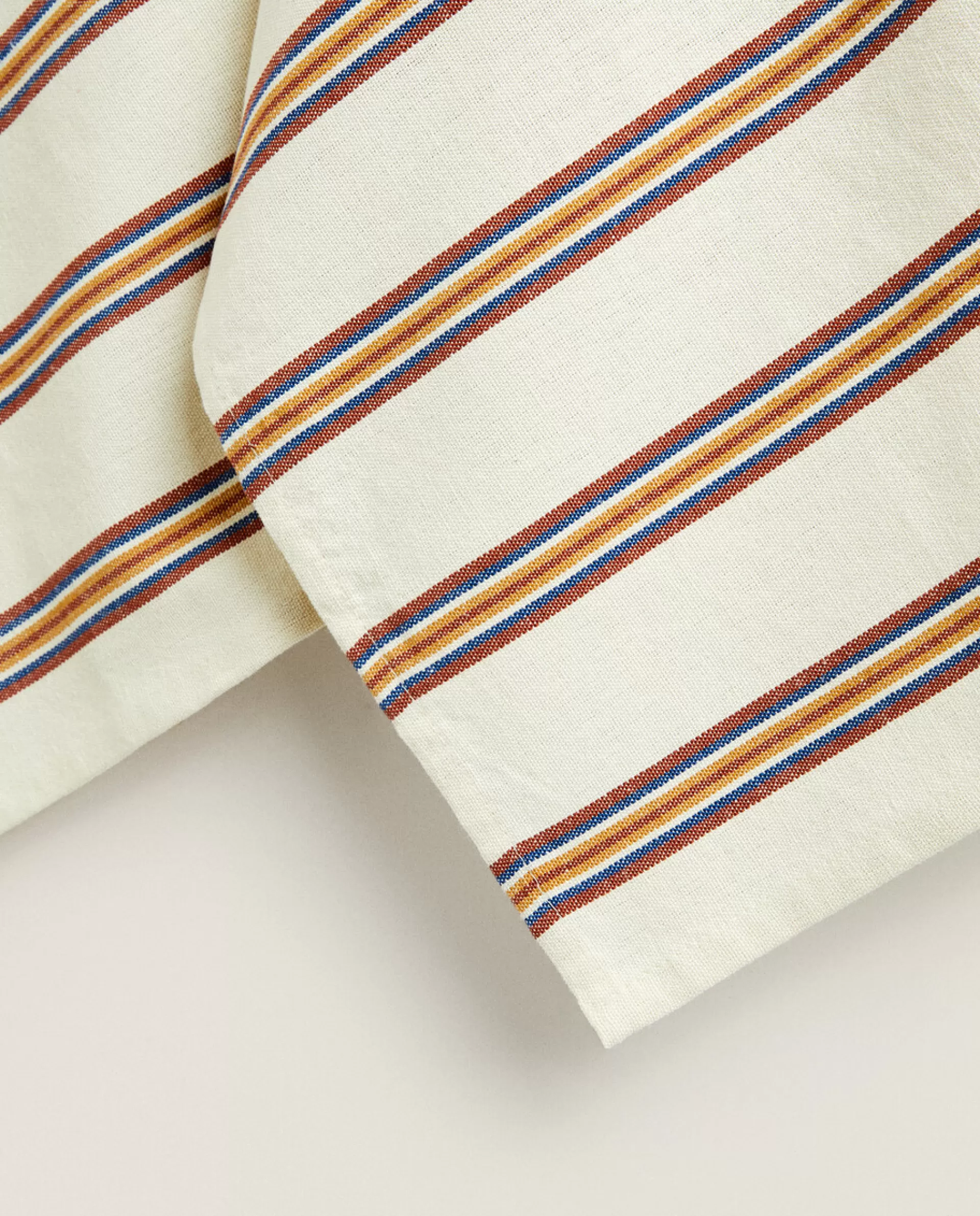 ZARA Home Striped Kitchen Towels (Pack Of 2) Cream Flash Sale