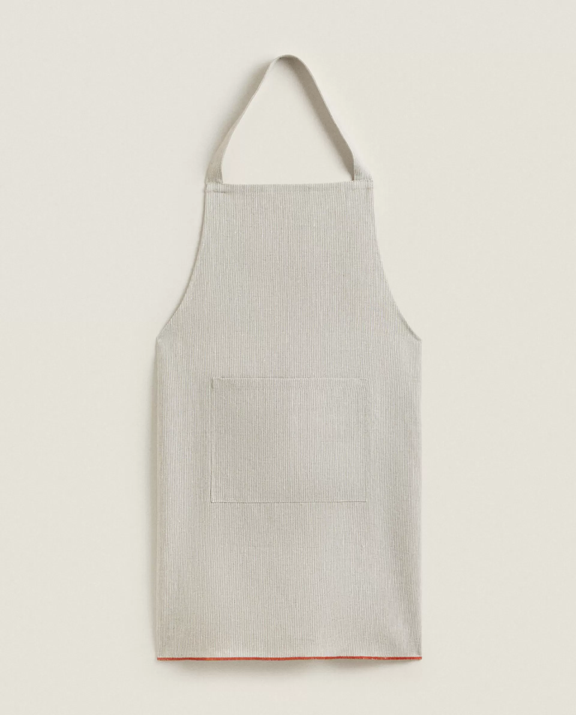 ZARA Home Striped Linen Apron Natural Colour Cheap