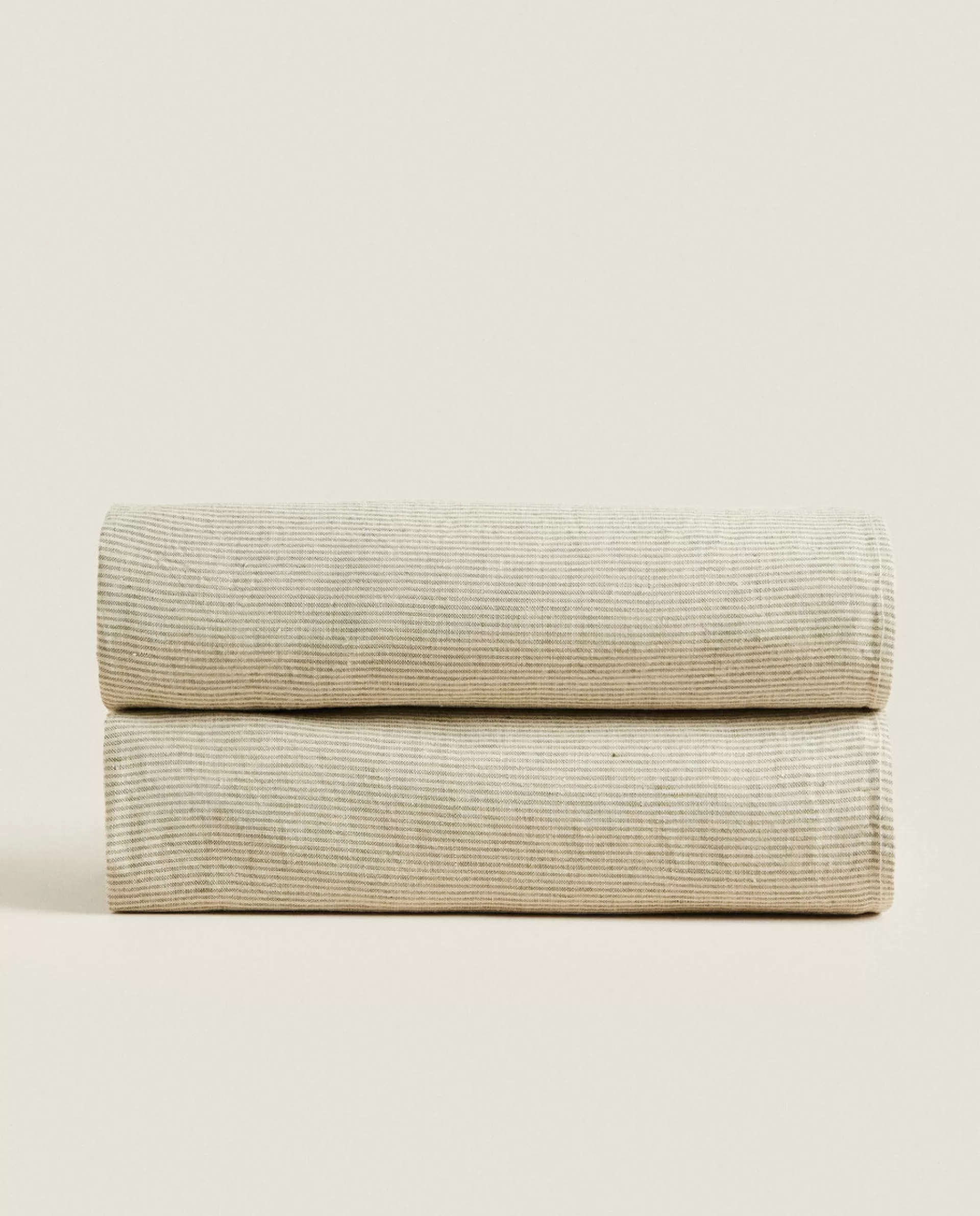 ZARA Home Striped Linen Blanket Natural Colour Cheap