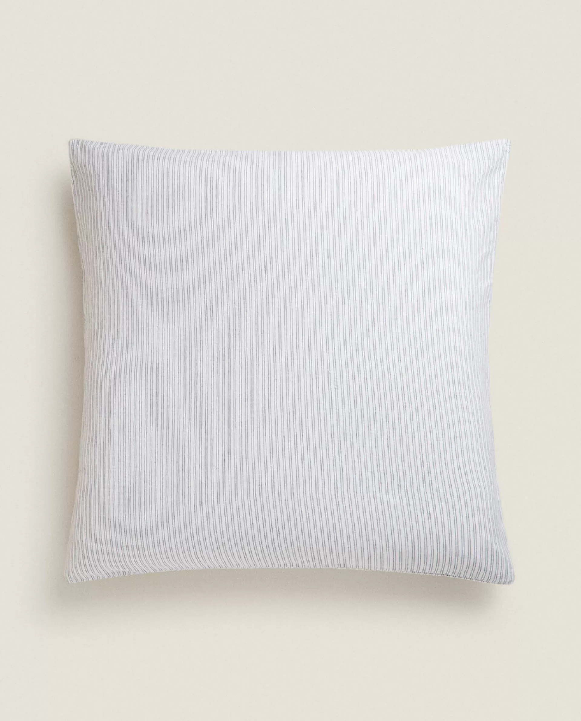 ZARA Home Striped Linen Pillowcase Blue Flash Sale