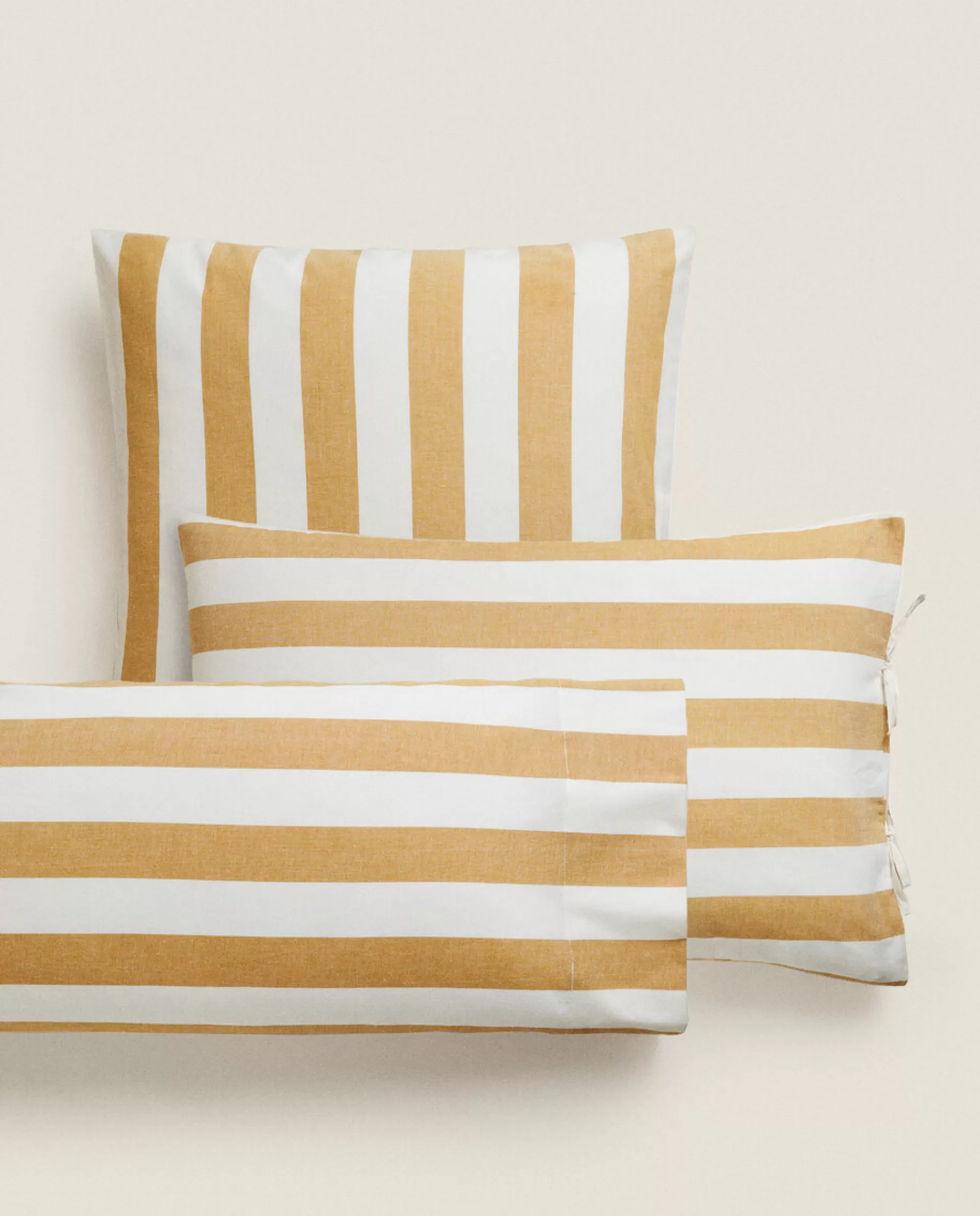 ZARA Home Striped Pillowcase Yellow Cheap