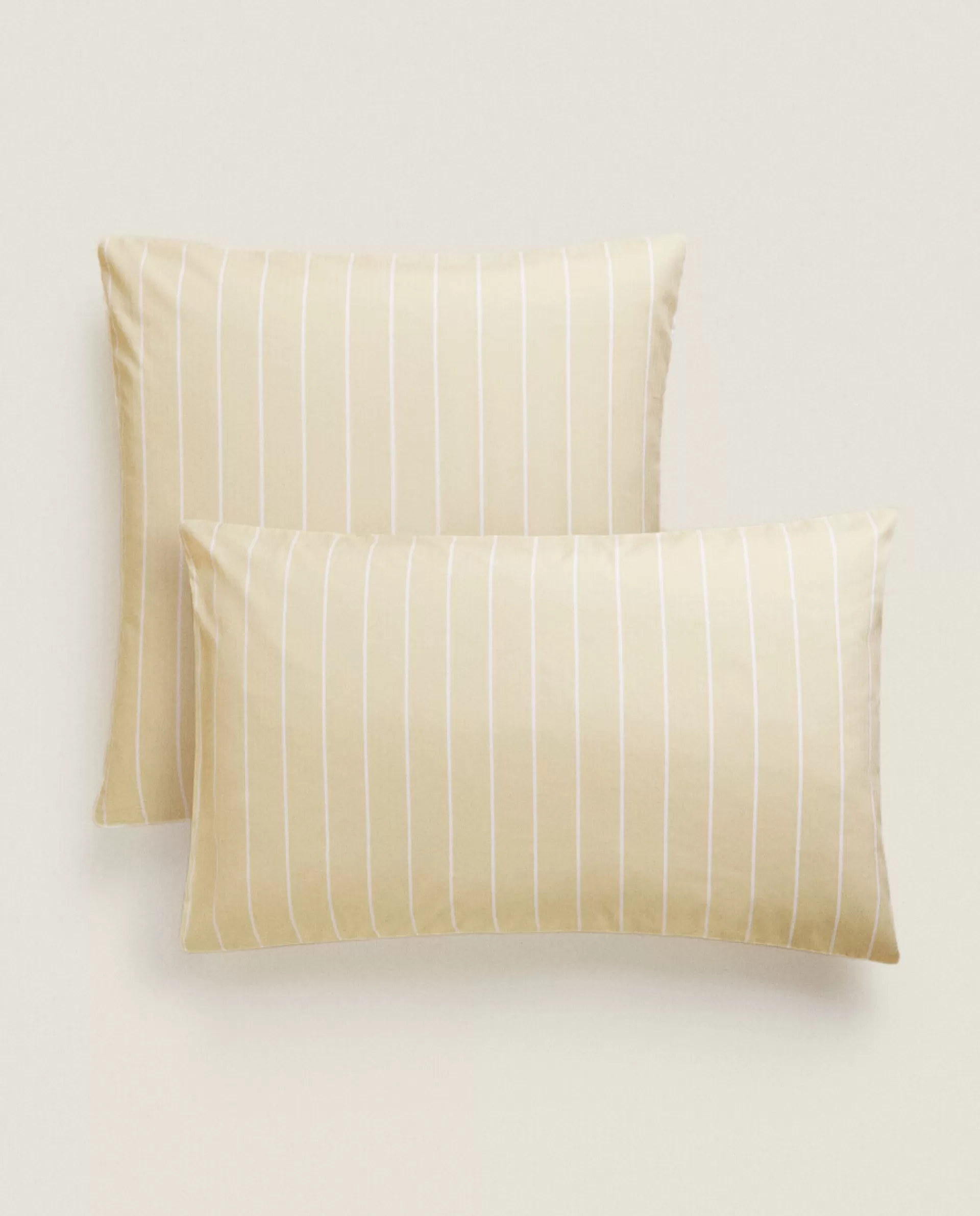 ZARA Home Striped Pillowcase Butter Yellow Outlet