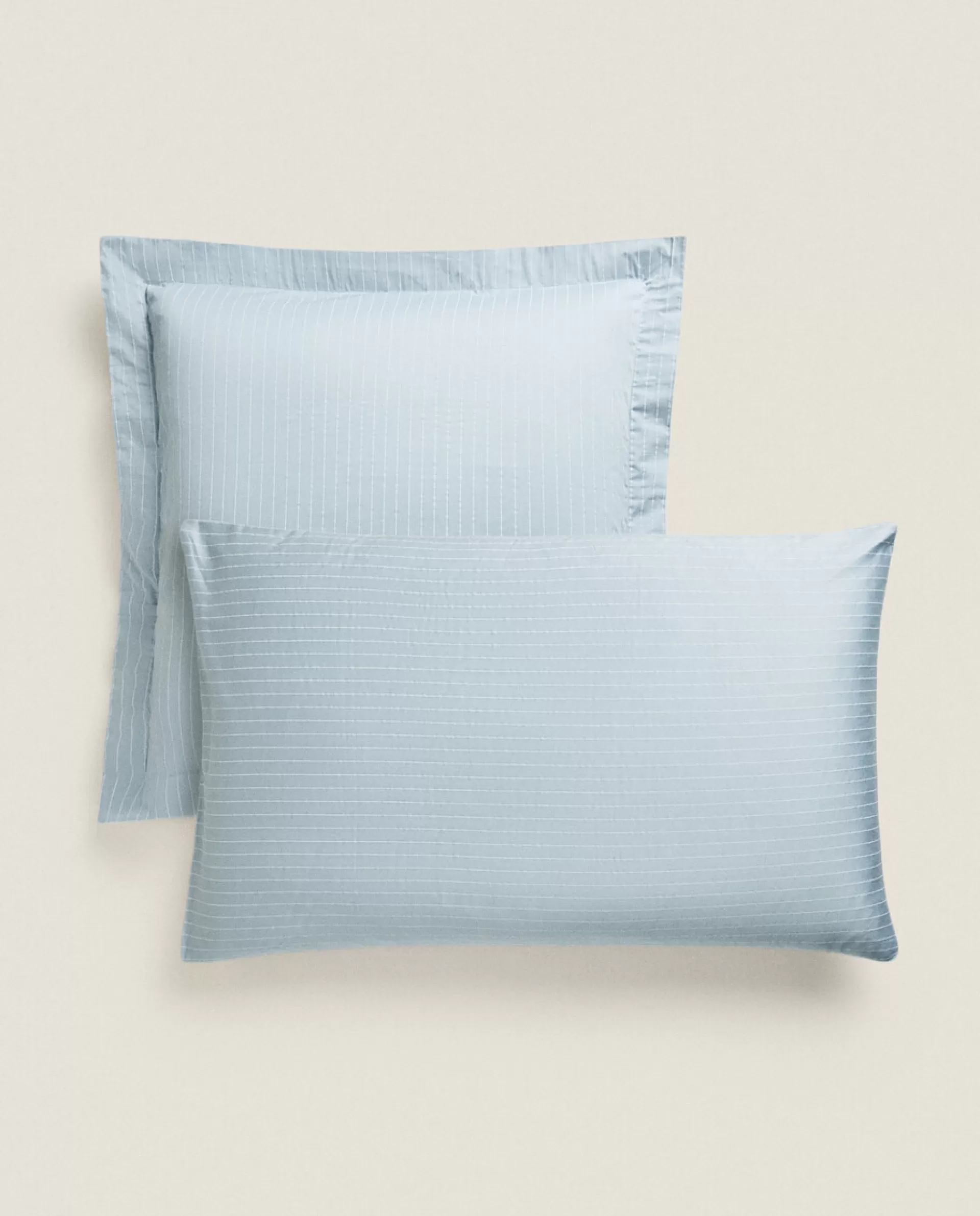 ZARA Home Striped Pillowcase Blue Shop