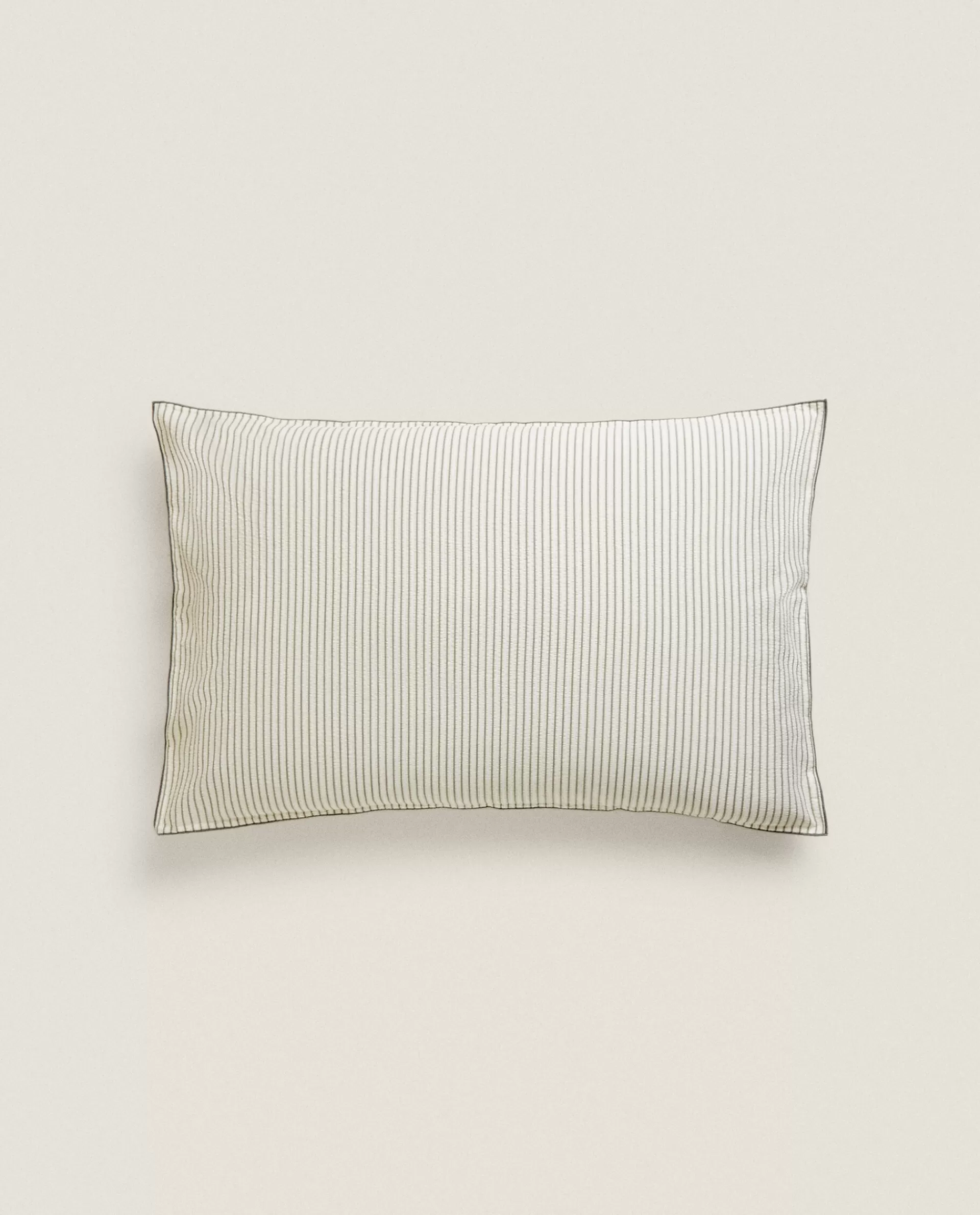 striped_seersucker_pillowcase_4-1.webp ZARA Home Striped Seersucker Pillowcase Sand Hot