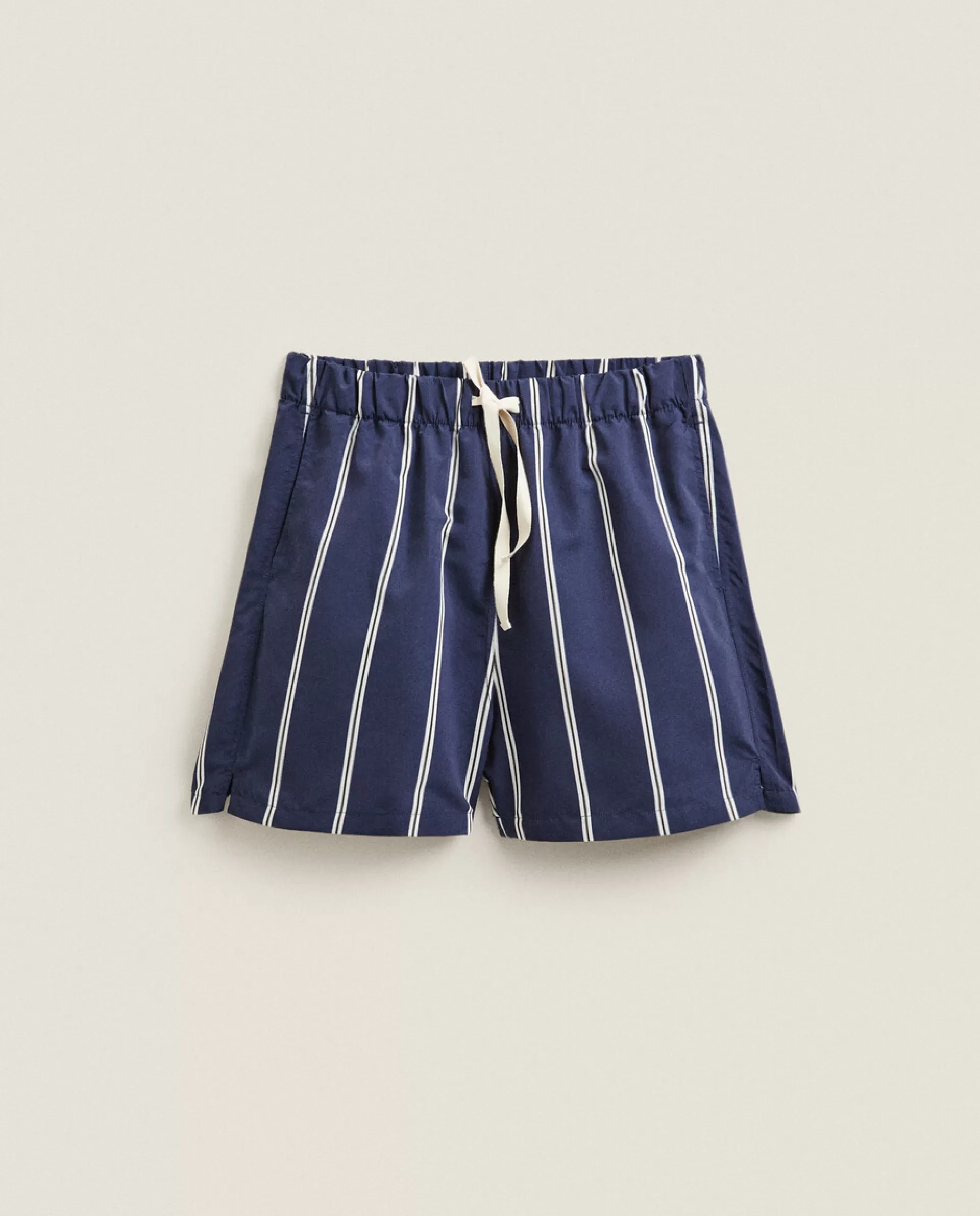 ZARA Home Striped Swim Trunks Navy Cheap