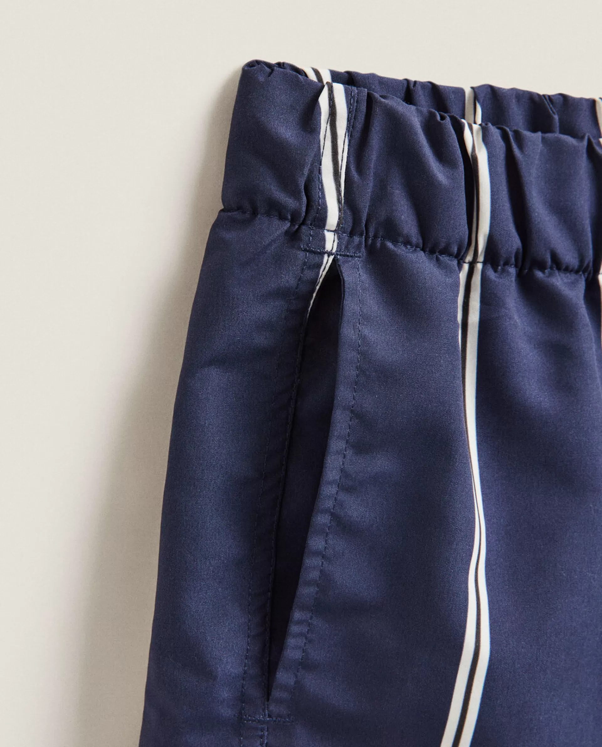 ZARA Home Striped Swim Trunks Navy Cheap