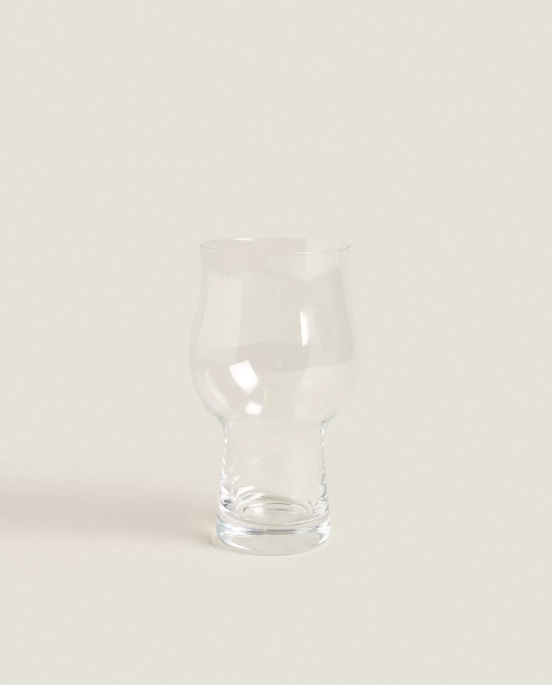 ZARA Home Tall Beer Glass Transparent Discount