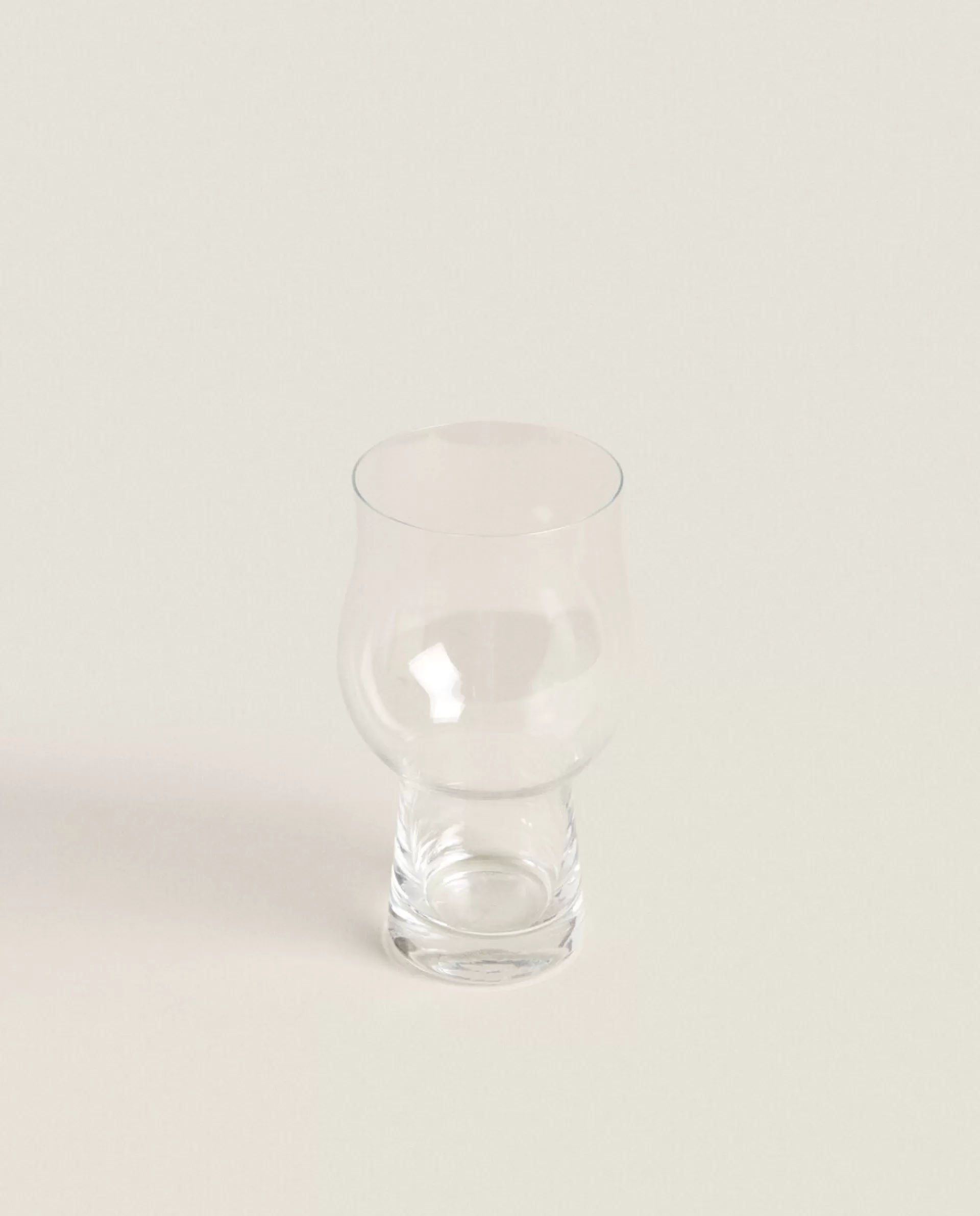 ZARA Home Tall Beer Glass Transparent Discount