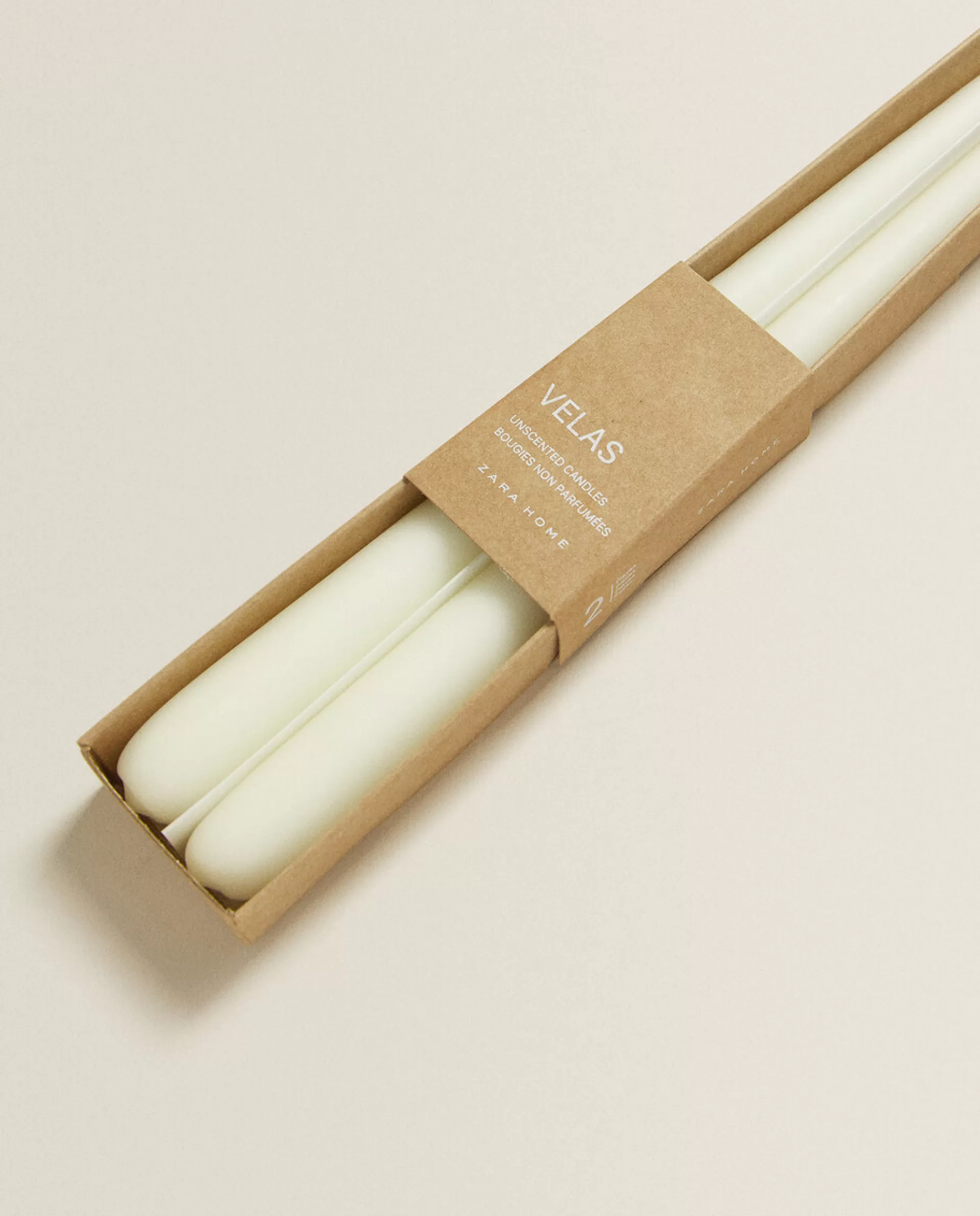 ZARA Home Taper Candle (Pack Of 2) White Shop