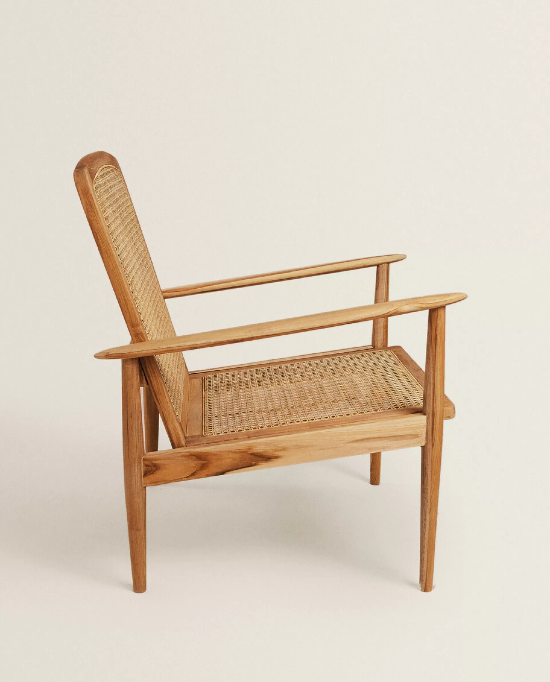 ZARA Home Teak And Rattan Armchair Natural Colour Flash Sale