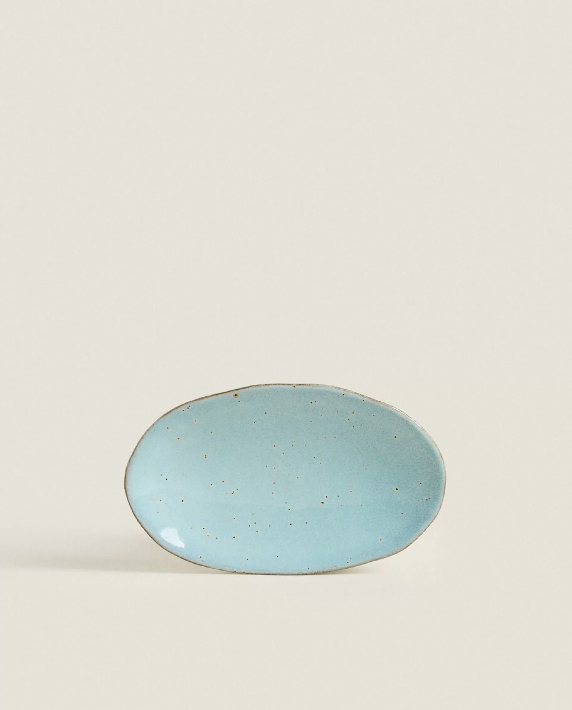 ZARA Home Terracotta Ceramic Soap Dish Blue Clearance
