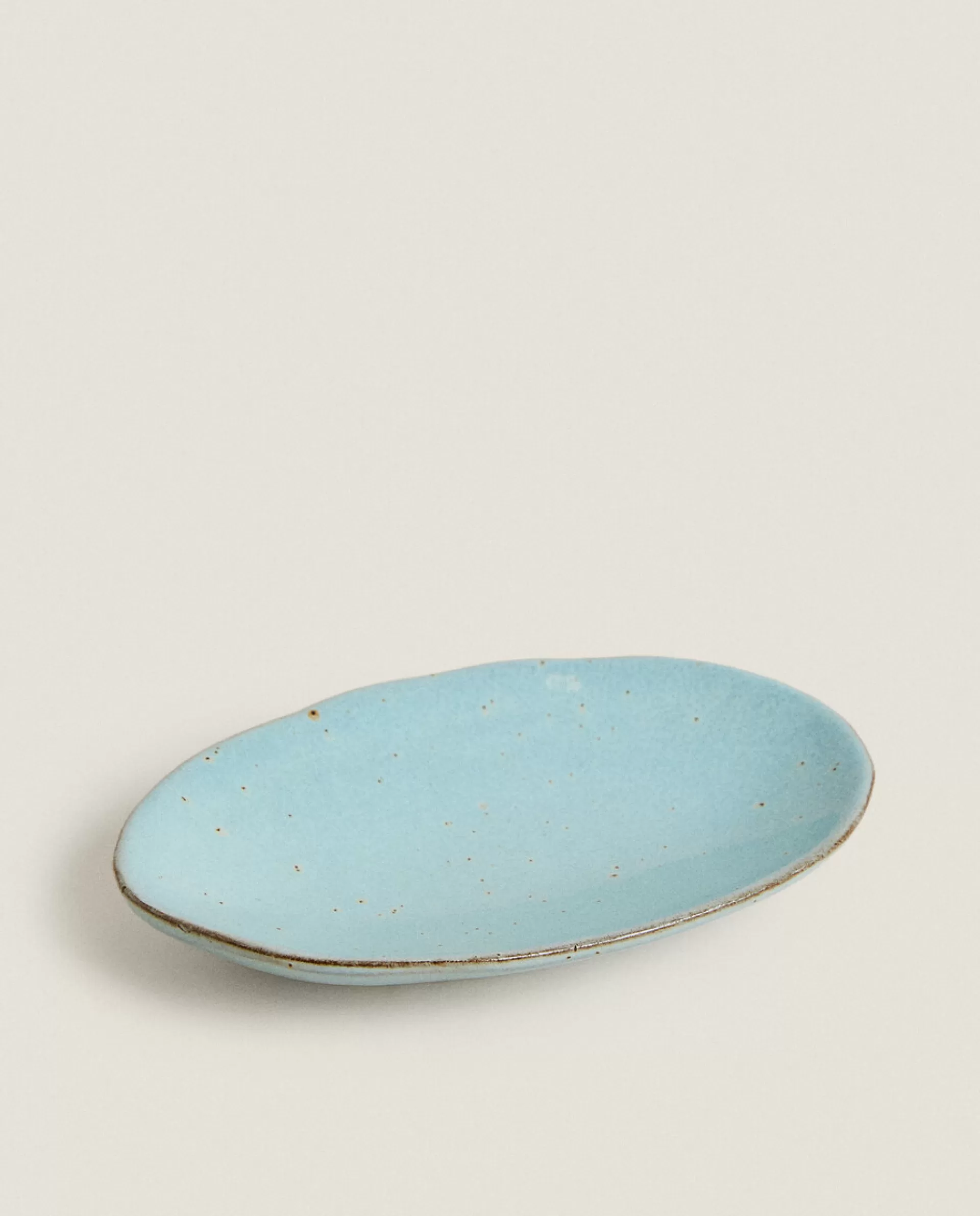 ZARA Home Terracotta Ceramic Soap Dish Blue Clearance