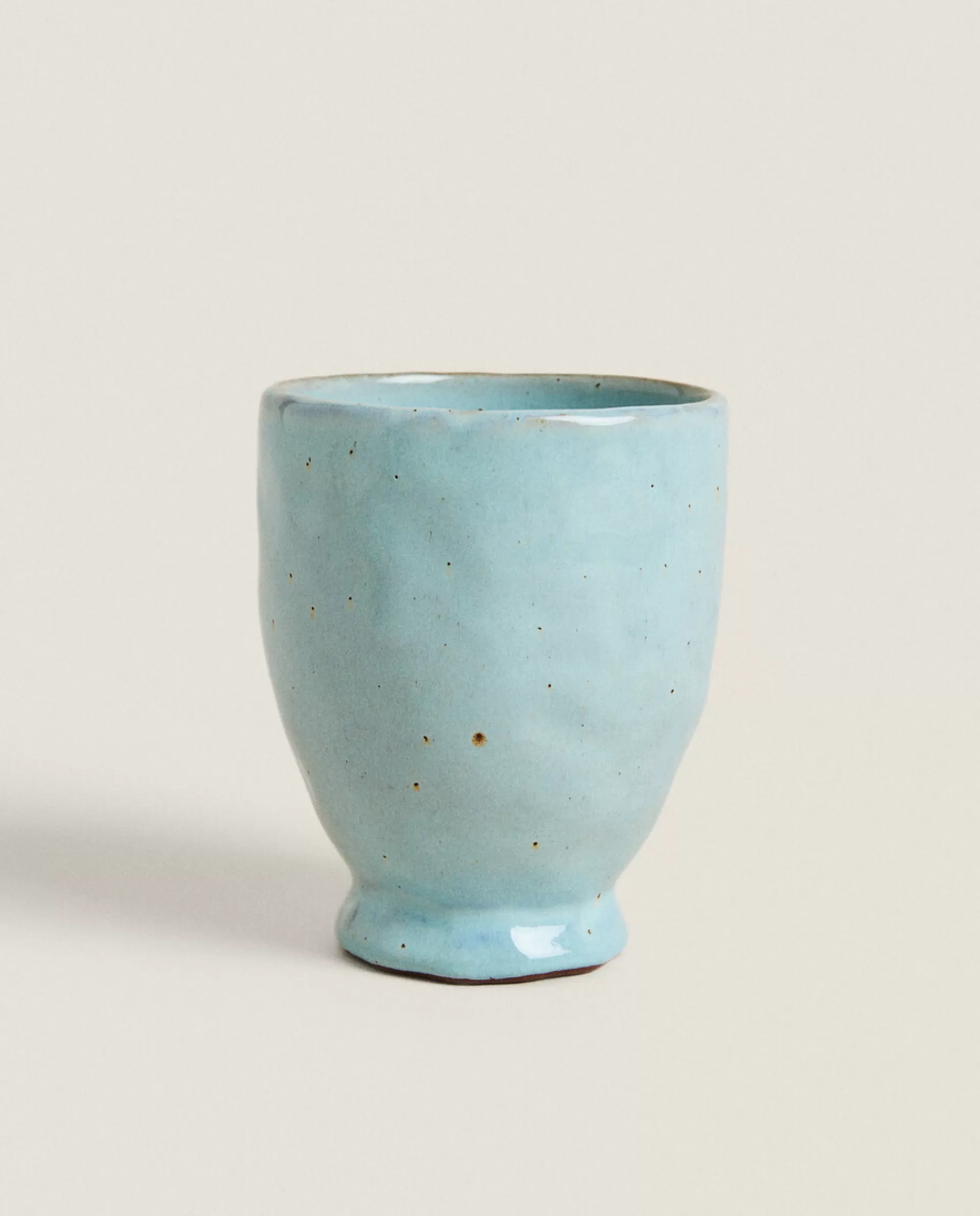 ZARA Home Terracotta Ceramic Tumbler Blue Best Sale