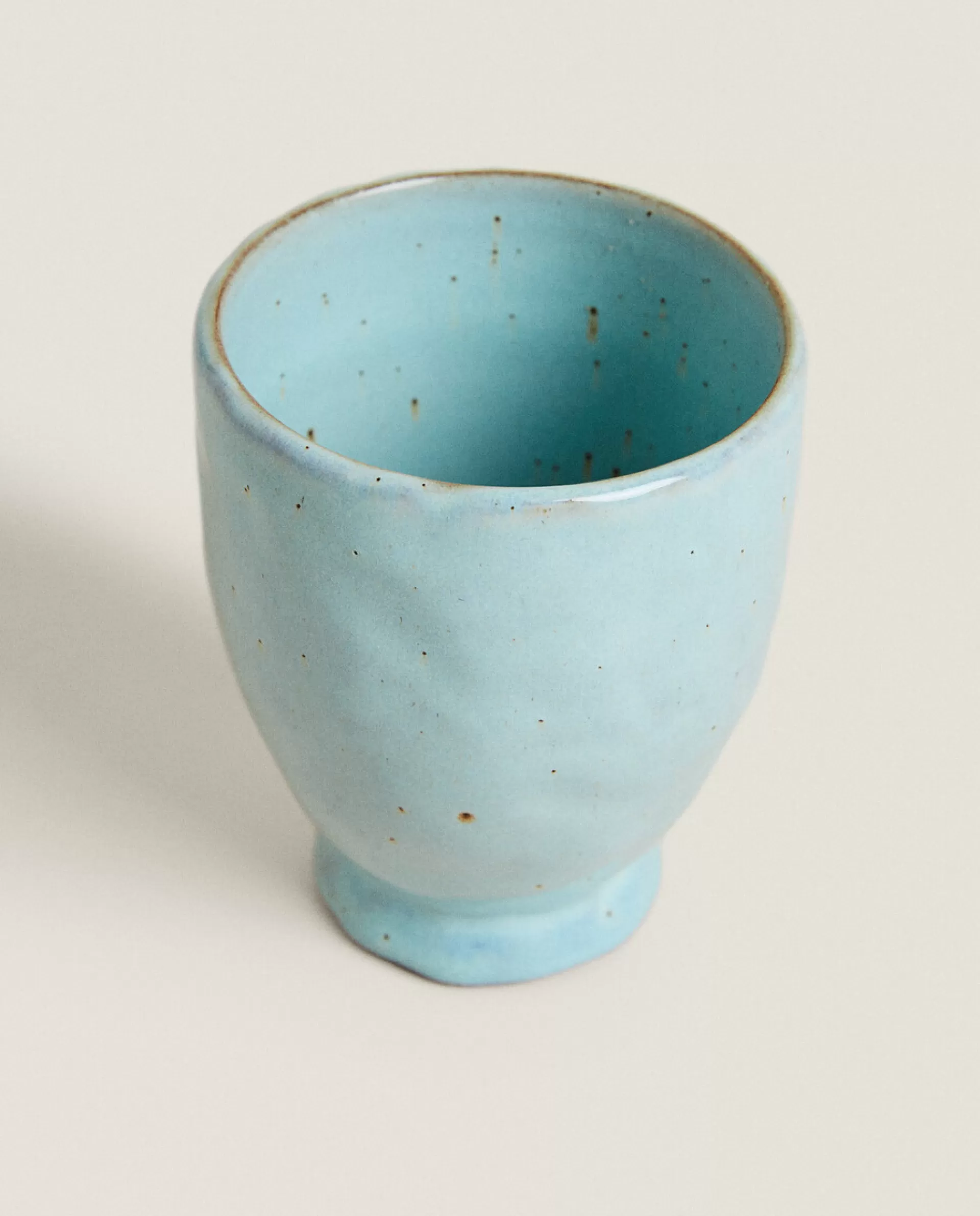 ZARA Home Terracotta Ceramic Tumbler Blue Best Sale