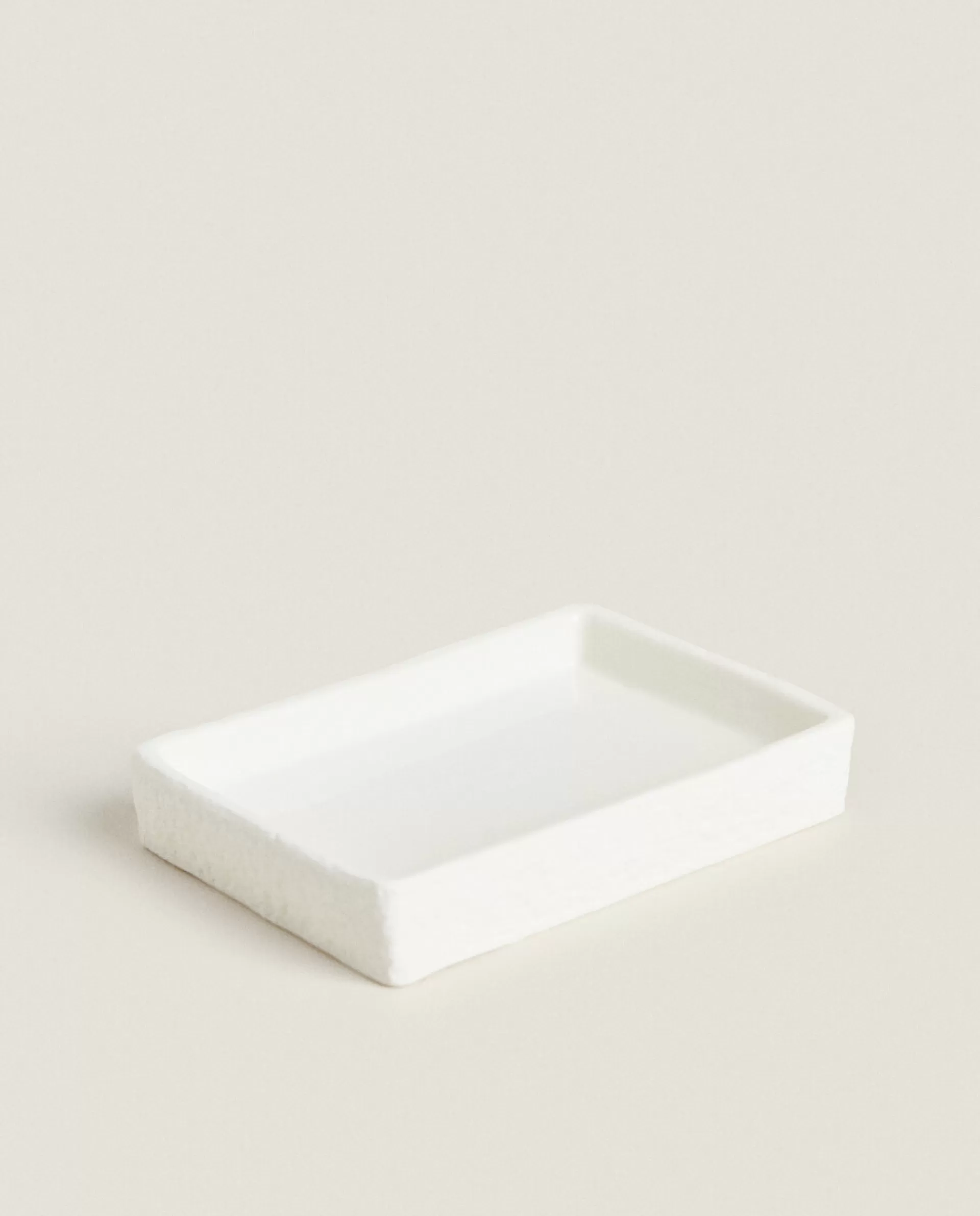 ZARA Home Textured Ceramic Soap Dish White Best