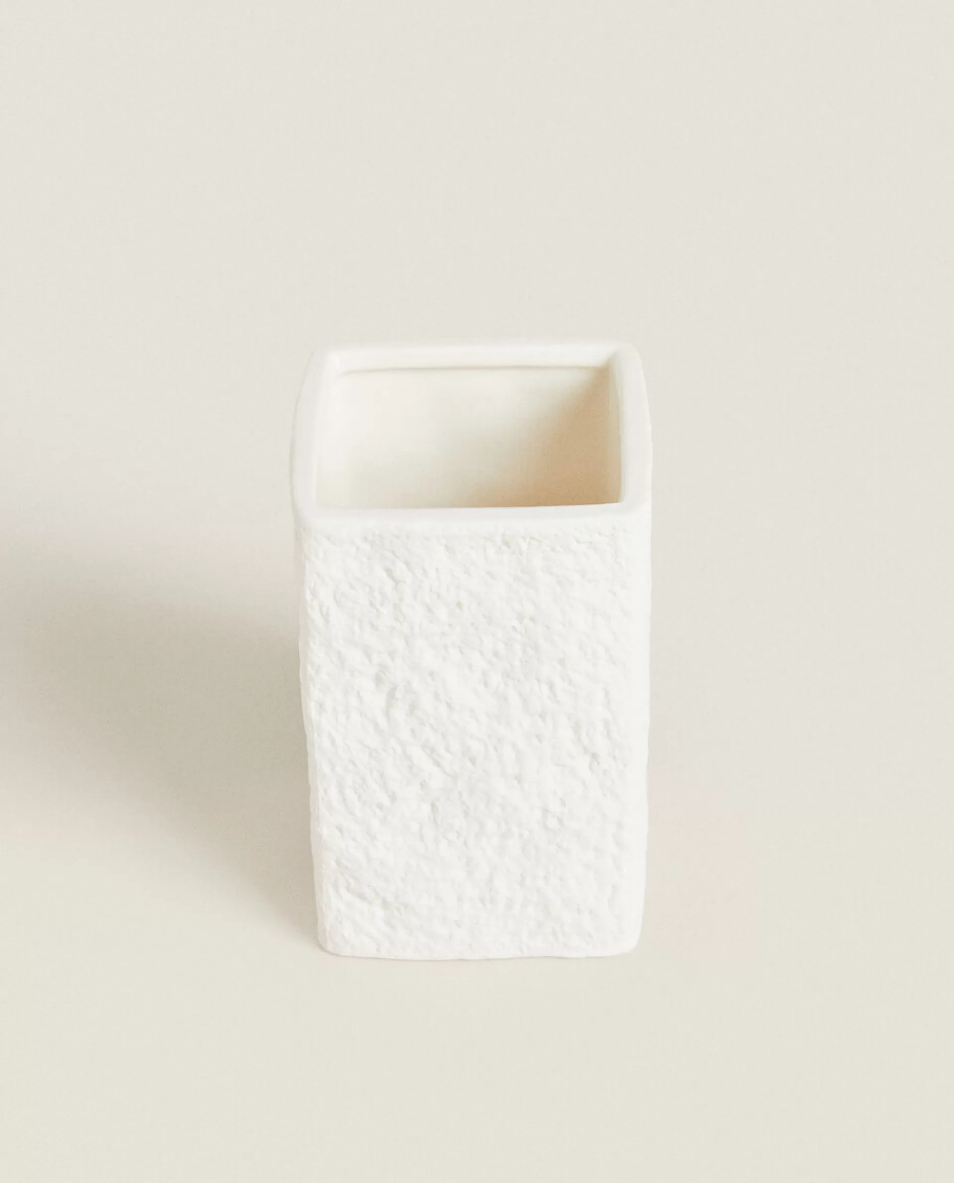 ZARA Home Textured Design Ceramic Tumbler White Best Sale