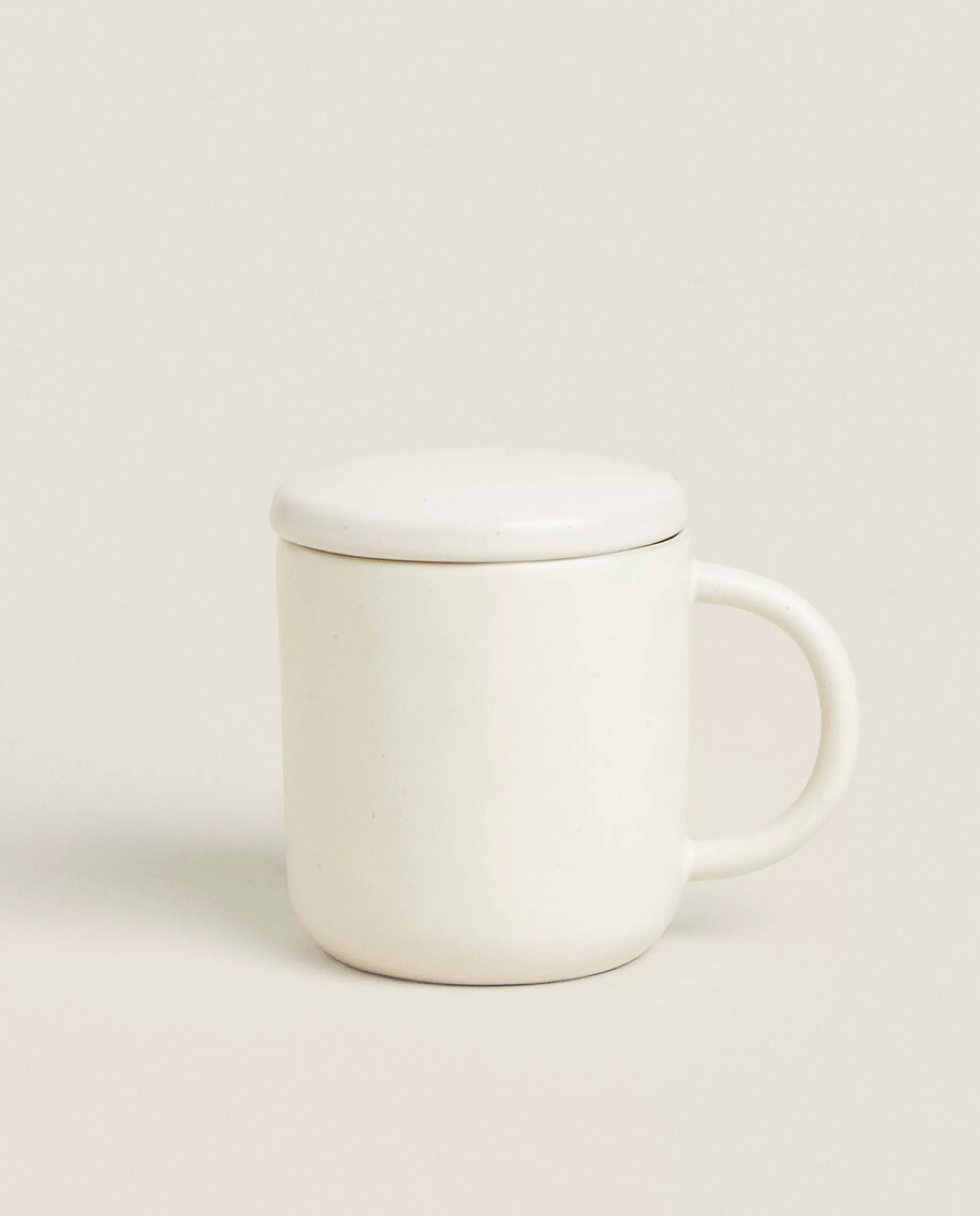 ZARA Home Textured Mug With Lid Cream Flash Sale