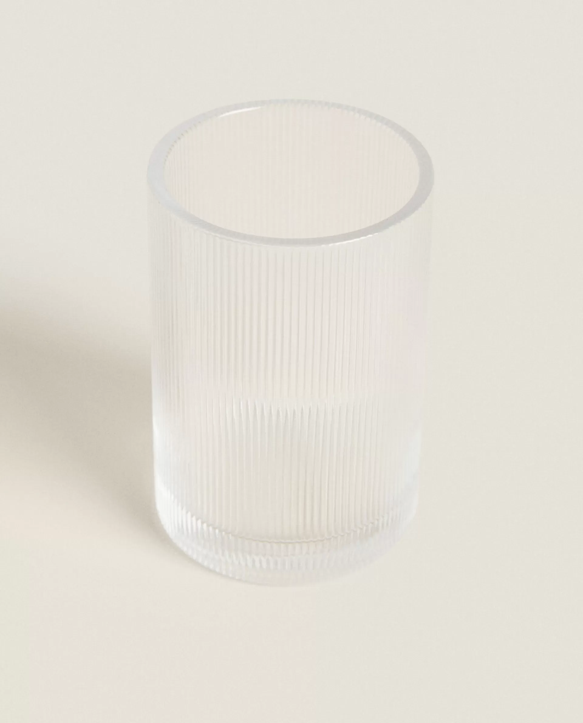 ZARA Home Textured Striped Tumbler Transparent Sale