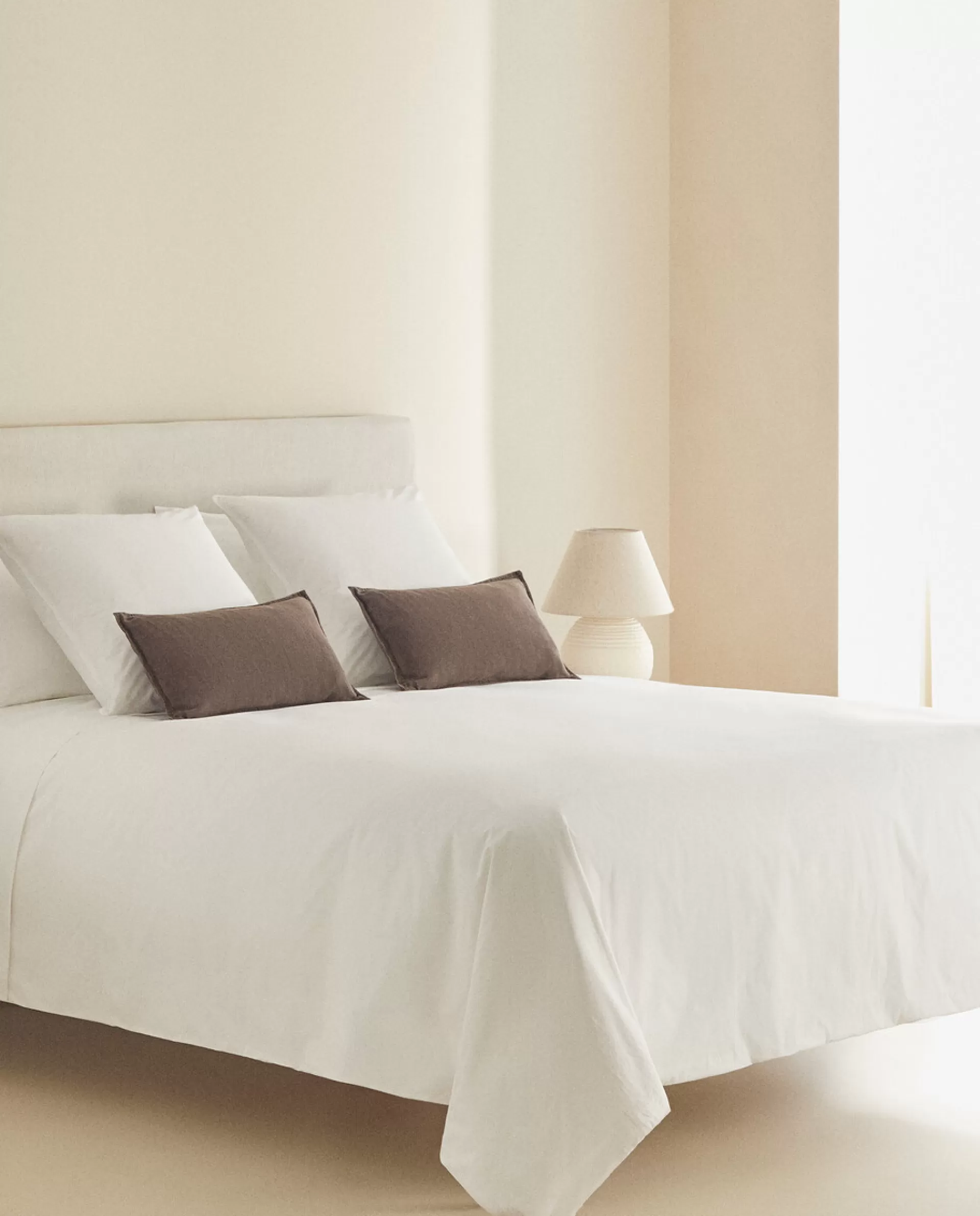 ZARA Home (300 Thread Count) Cotton Percale Duvet Cover White Best