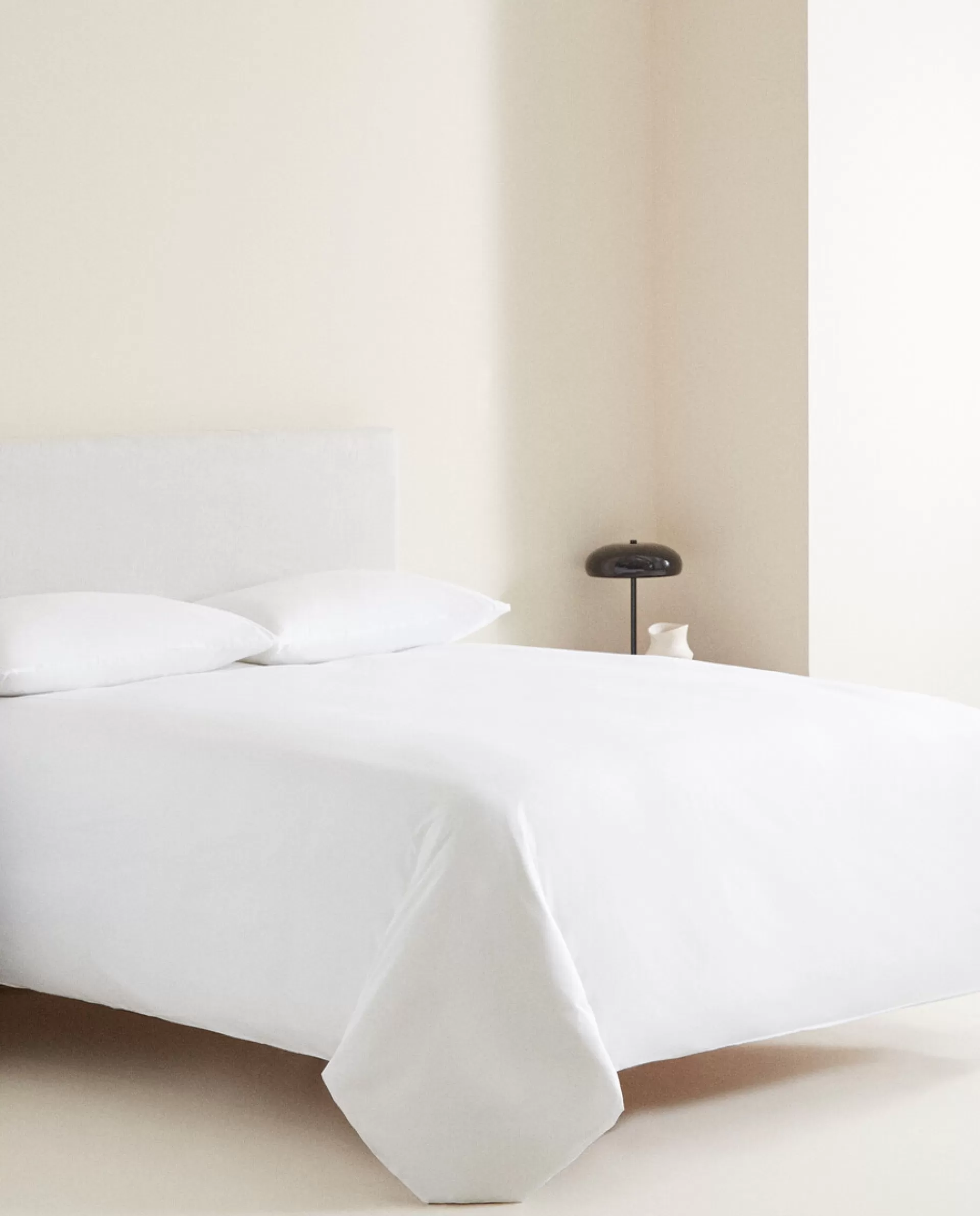 ZARA Home (180 Thread Count) Cotton Percale Duvet Cover White Hot