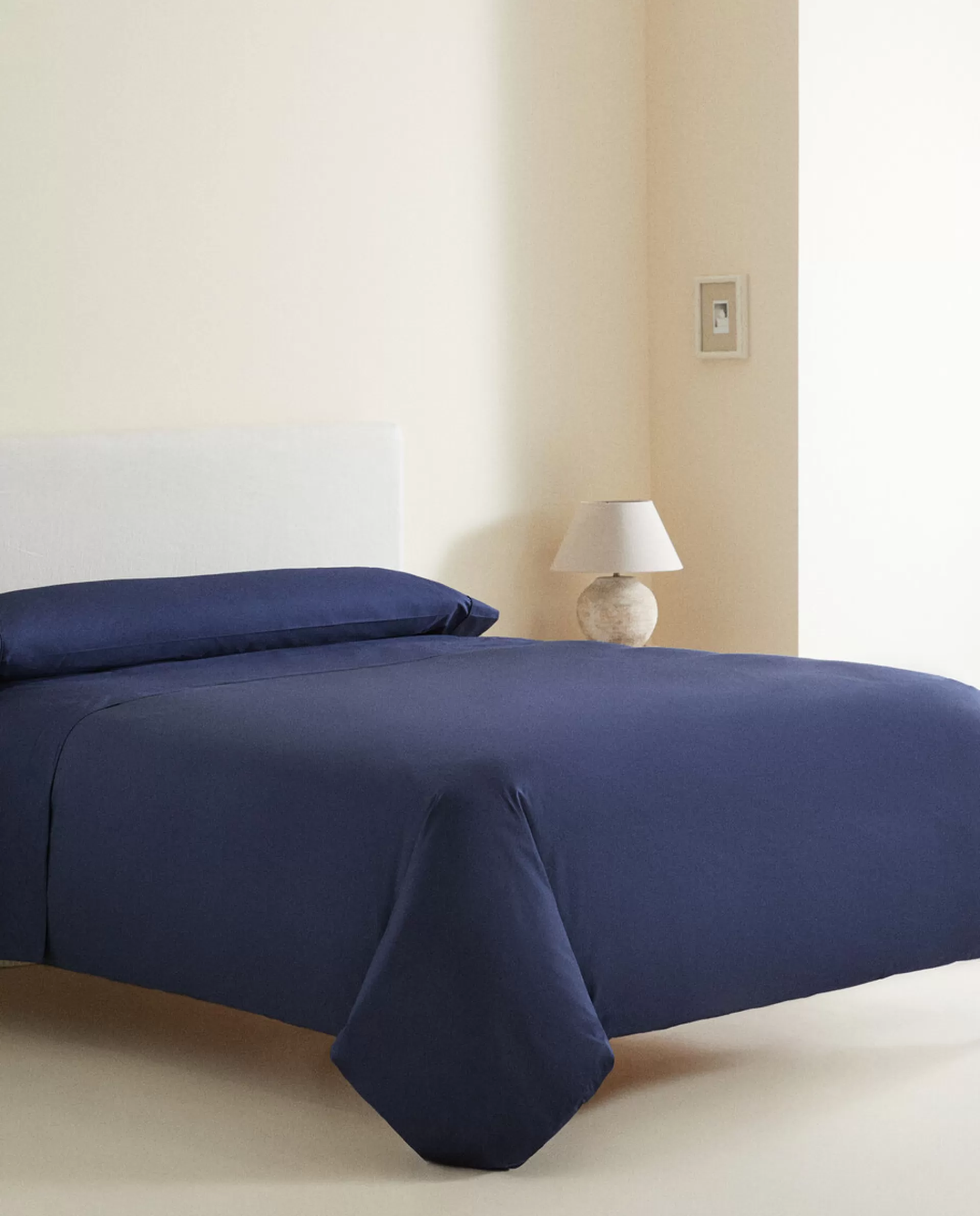 ZARA Home (300 Thread Count) Cotton Percale Duvet Cover Navy Shop