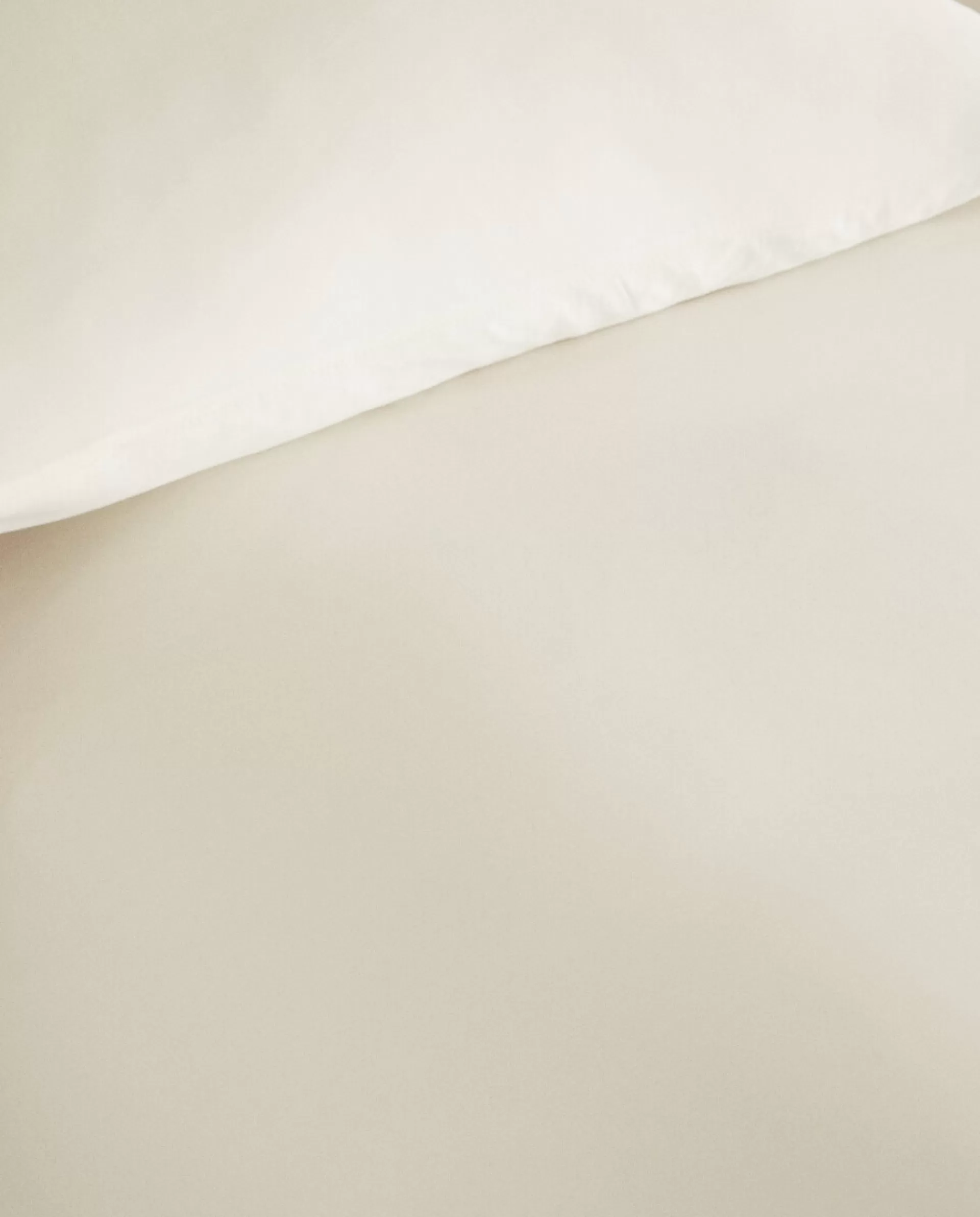 ZARA Home (180 Thread Count) Cotton Percale Duvet Cover Oyster White Cheap