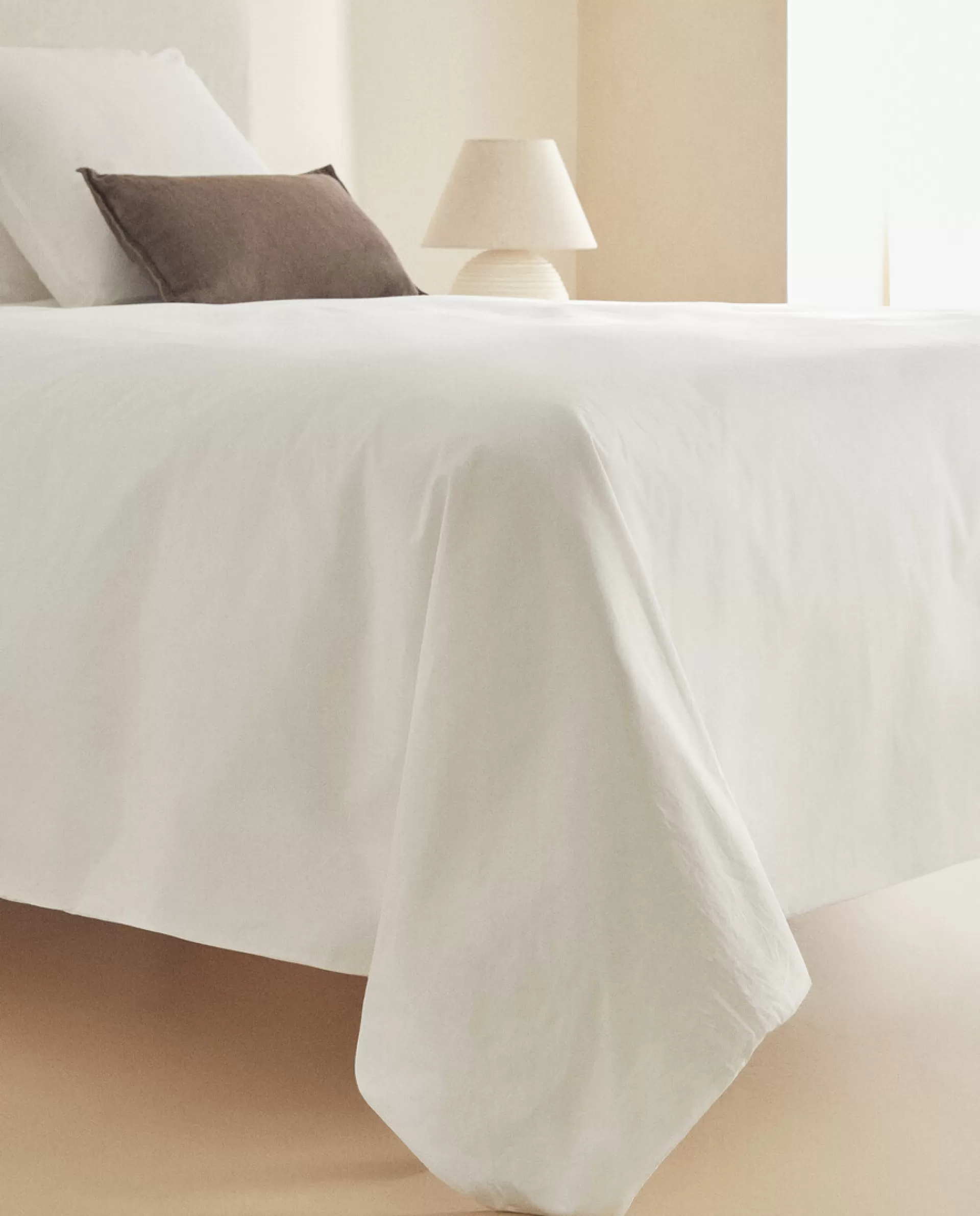 ZARA Home (300 Thread Count) Cotton Percale Duvet Cover White Best