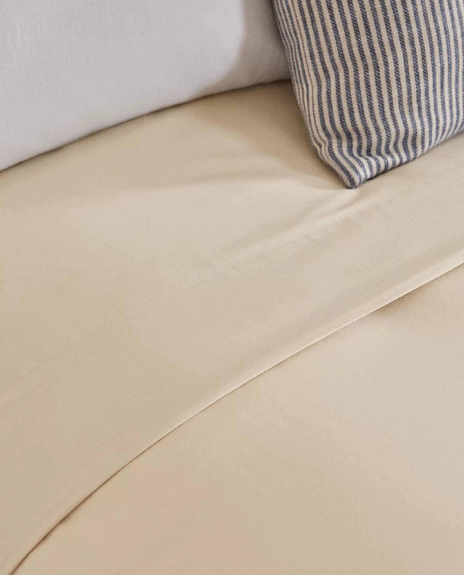 ZARA Home (180 Thread Count) Cotton Percale Duvet Cover Beige Online