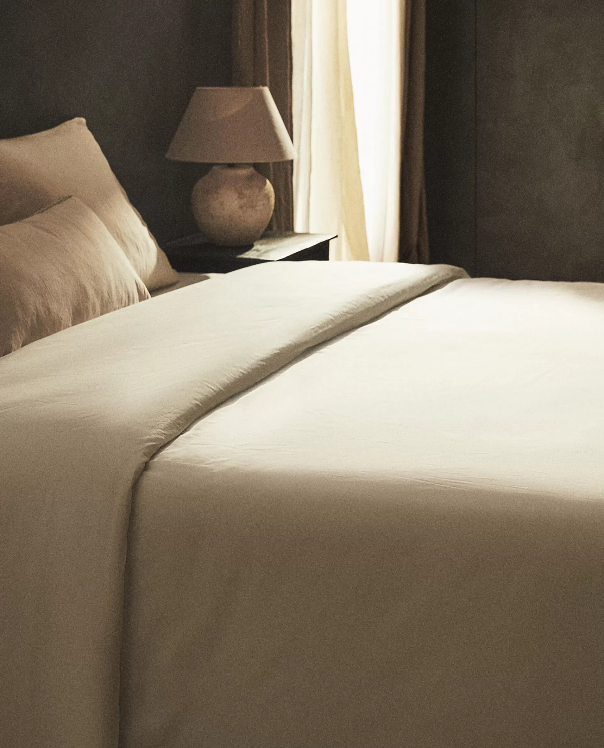thread_count_cotton_percale_duvet_cover_2-16.webp ZARA Home (300 Thread Count) Cotton Percale Duvet Cover Cream Flash Sale
