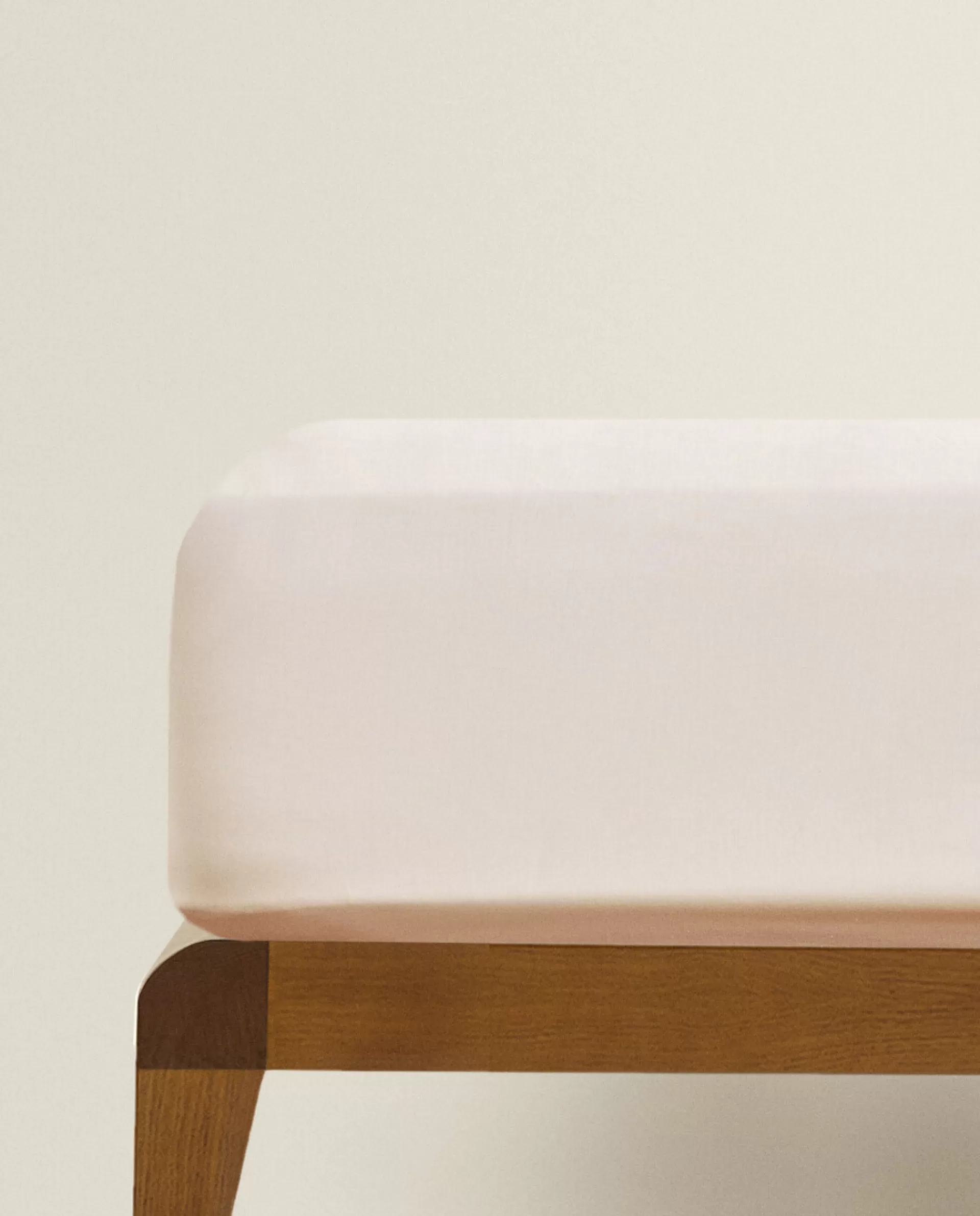 ZARA Home (180 Thread Count) Cotton Percale Fitted Sheet Peach Hot