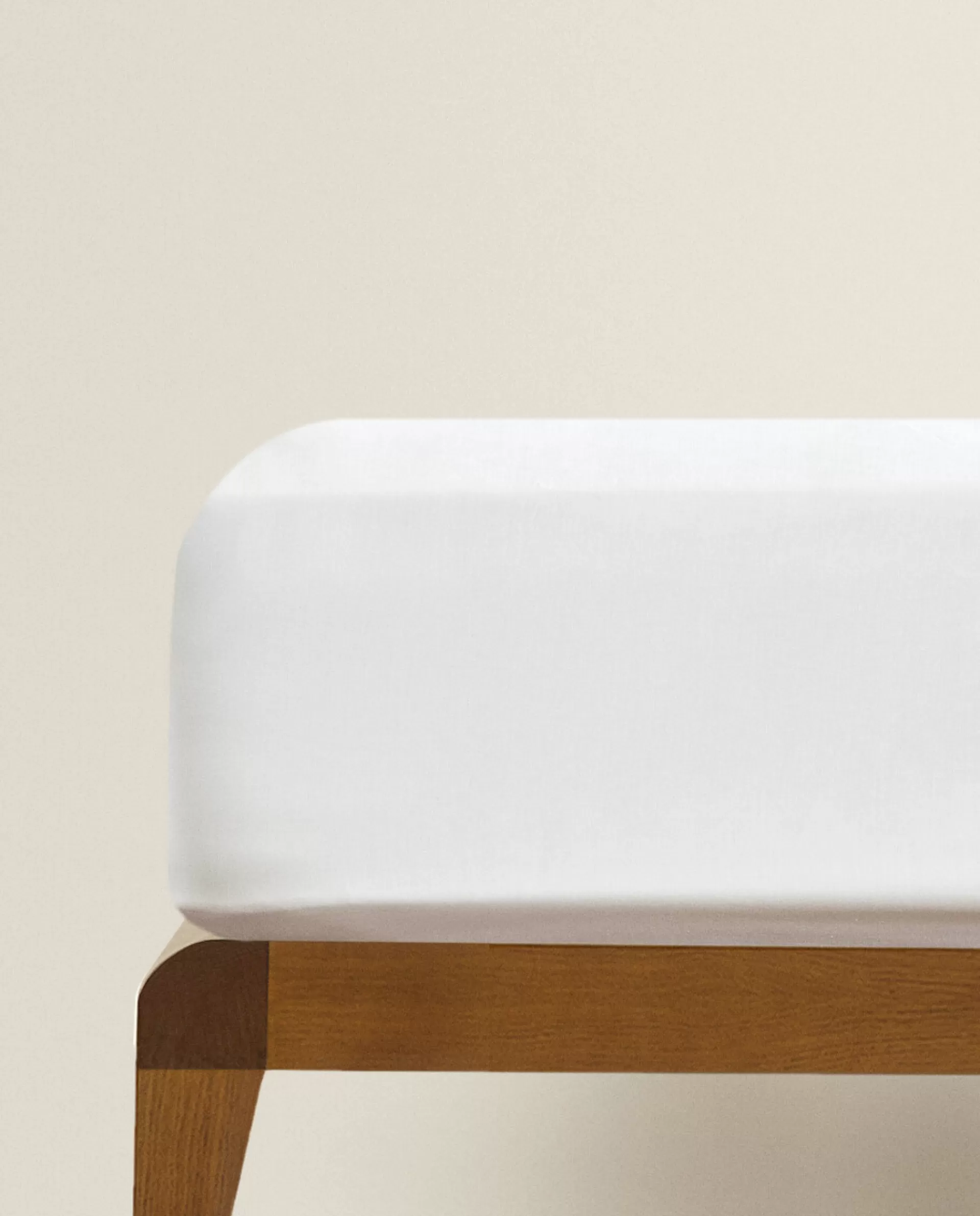 ZARA Home (180 Thread Count) Cotton Percale Fitted Sheet White Clearance