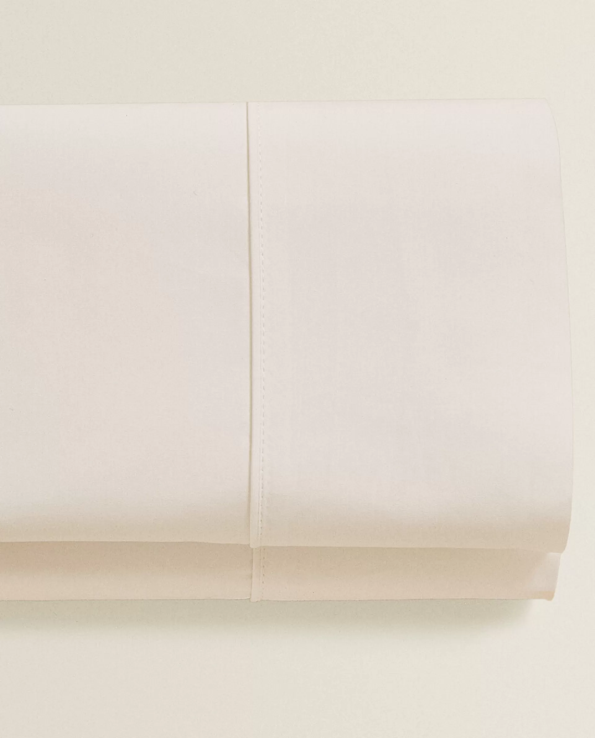 ZARA Home (300 Thread Count) Cotton Percale Flat Sheet Cream Cheap