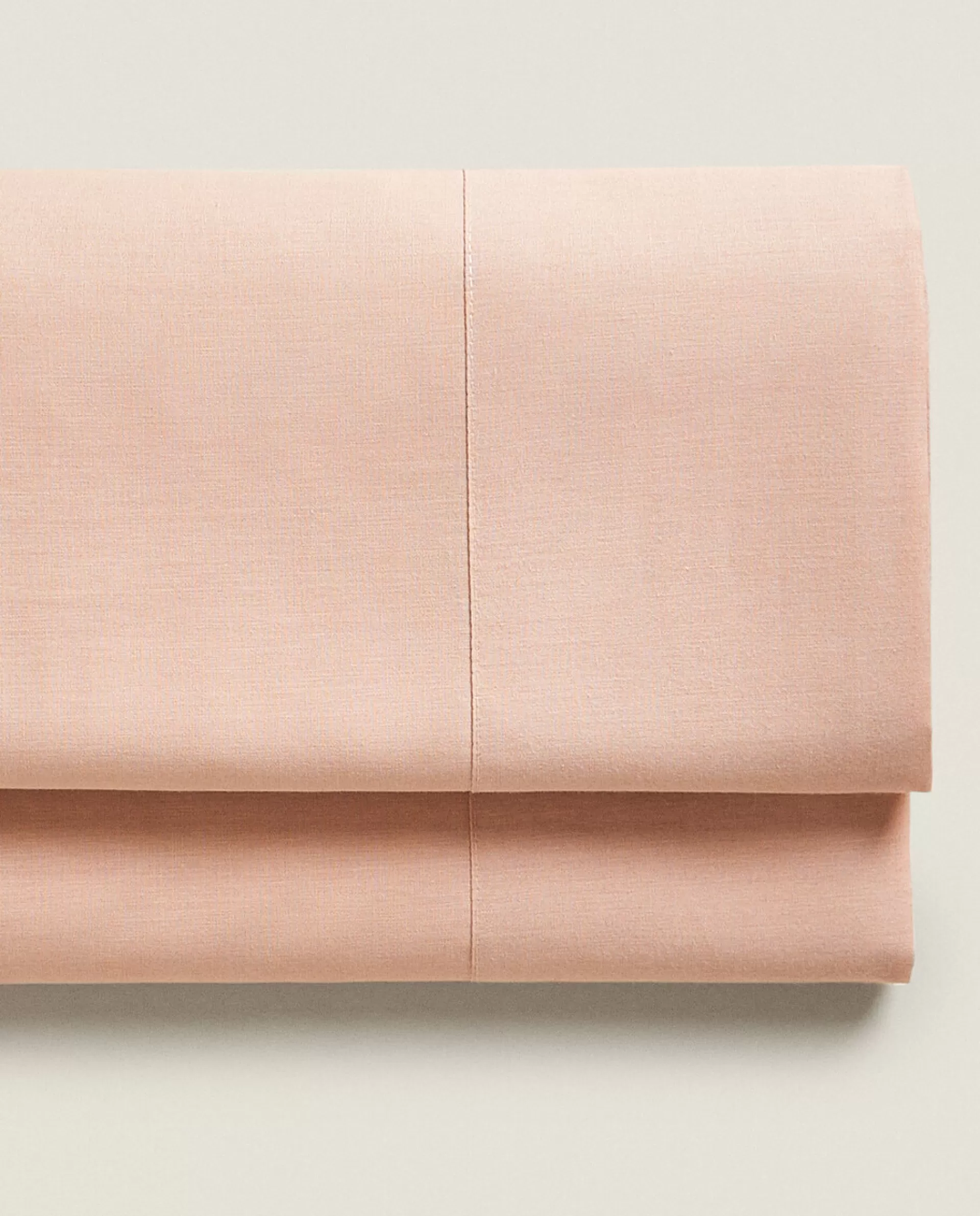 ZARA Home (180 Thread Count) Cotton Percale Flat Sheet Pink Outlet