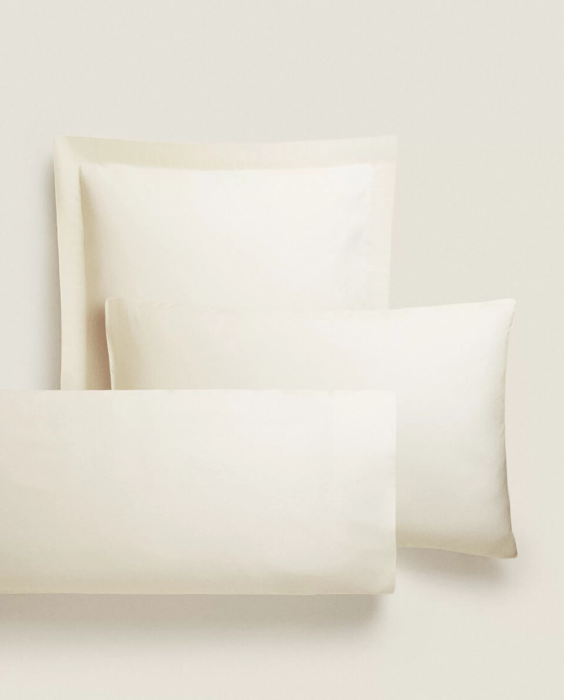 ZARA Home (180 Thread Count) Cotton Percale Pillowcase Oyster White Clearance