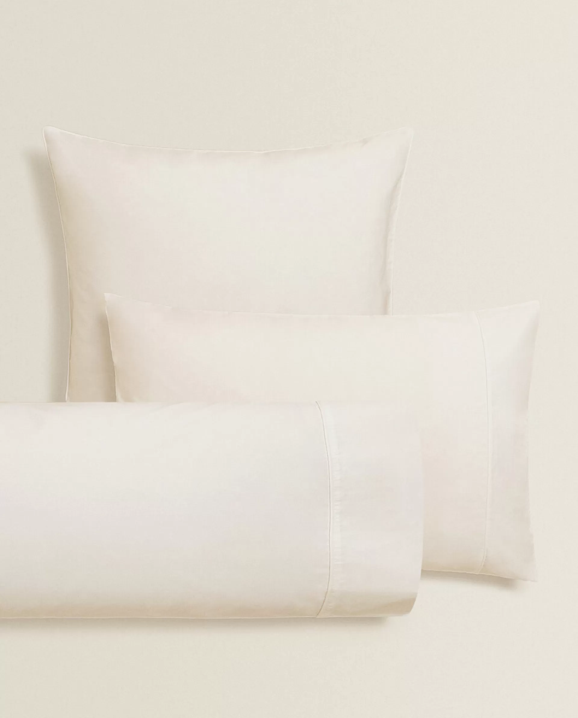 ZARA Home (300 Thread Count) Cotton Percale Pillowcase Cream Store