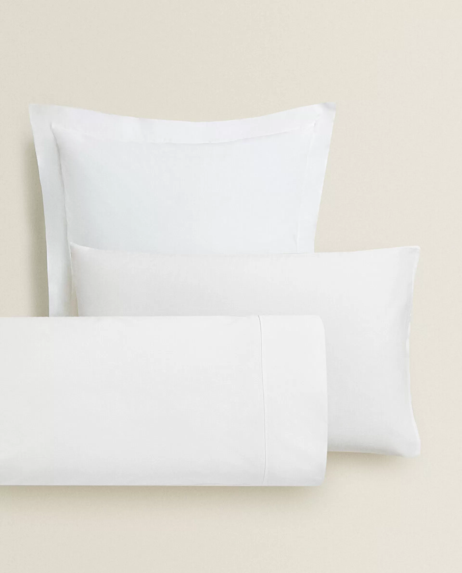 ZARA Home (180 Thread Count) Cotton Percale Pillowcase White Cheap