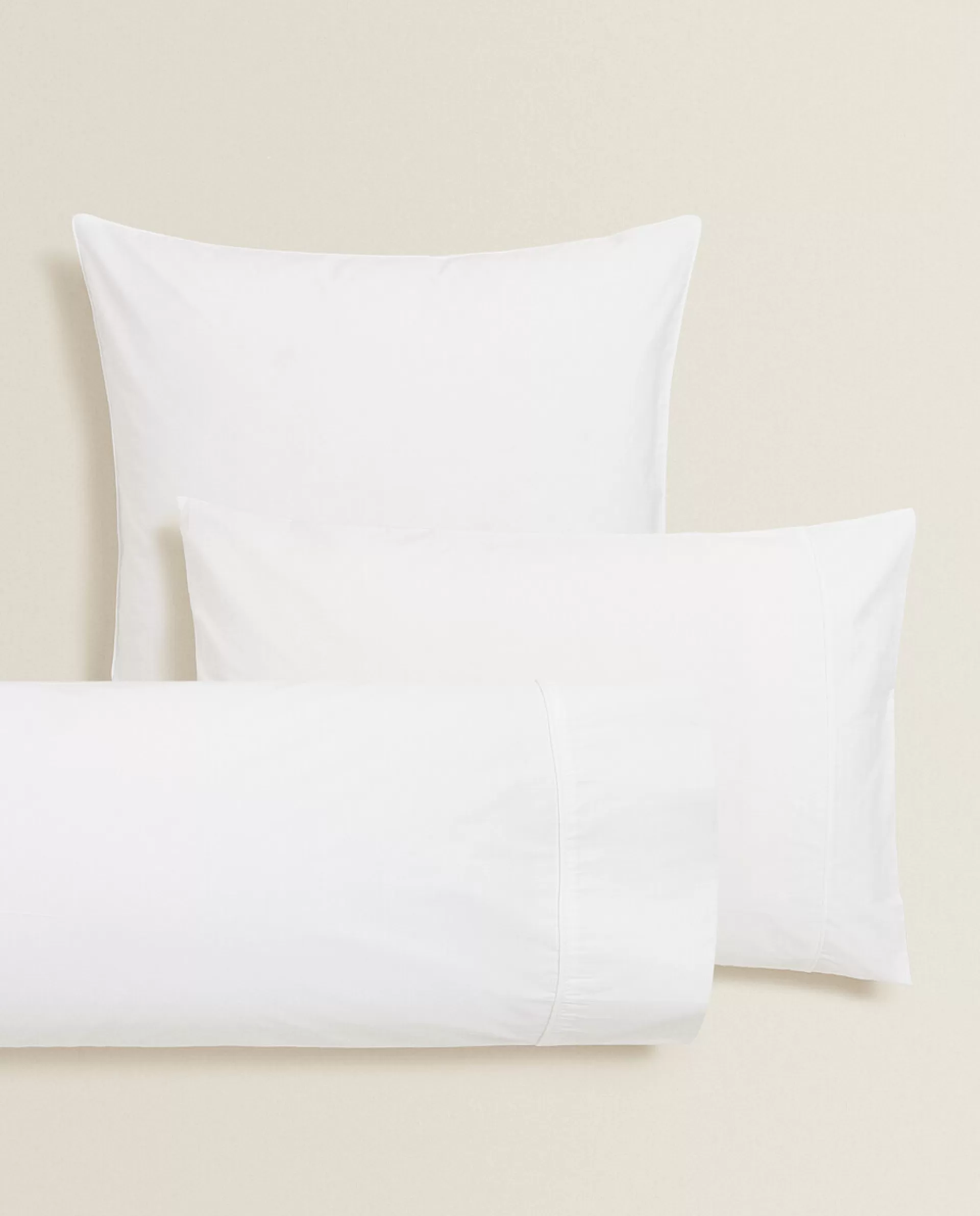 ZARA Home (300 Thread Count) Cotton Percale Pillowcase White Best Sale
