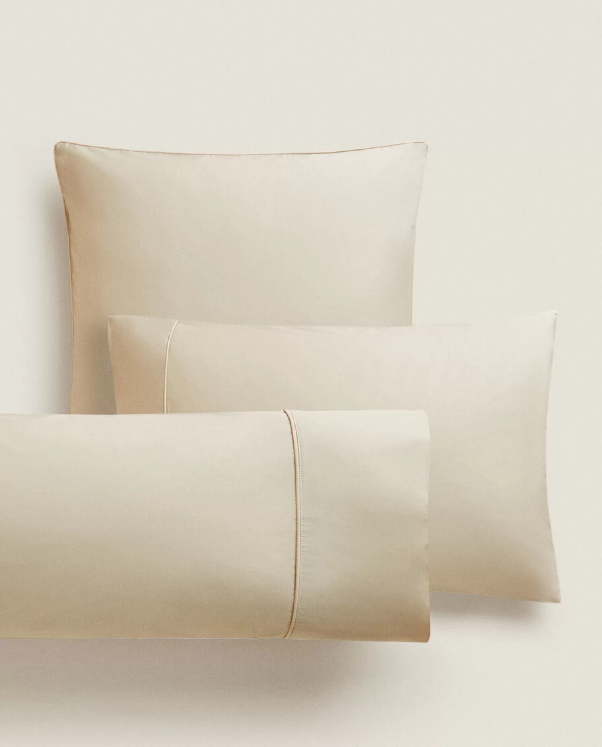 ZARA Home (300 Thread Count) Cotton Percale Pillowcase Beige Shop