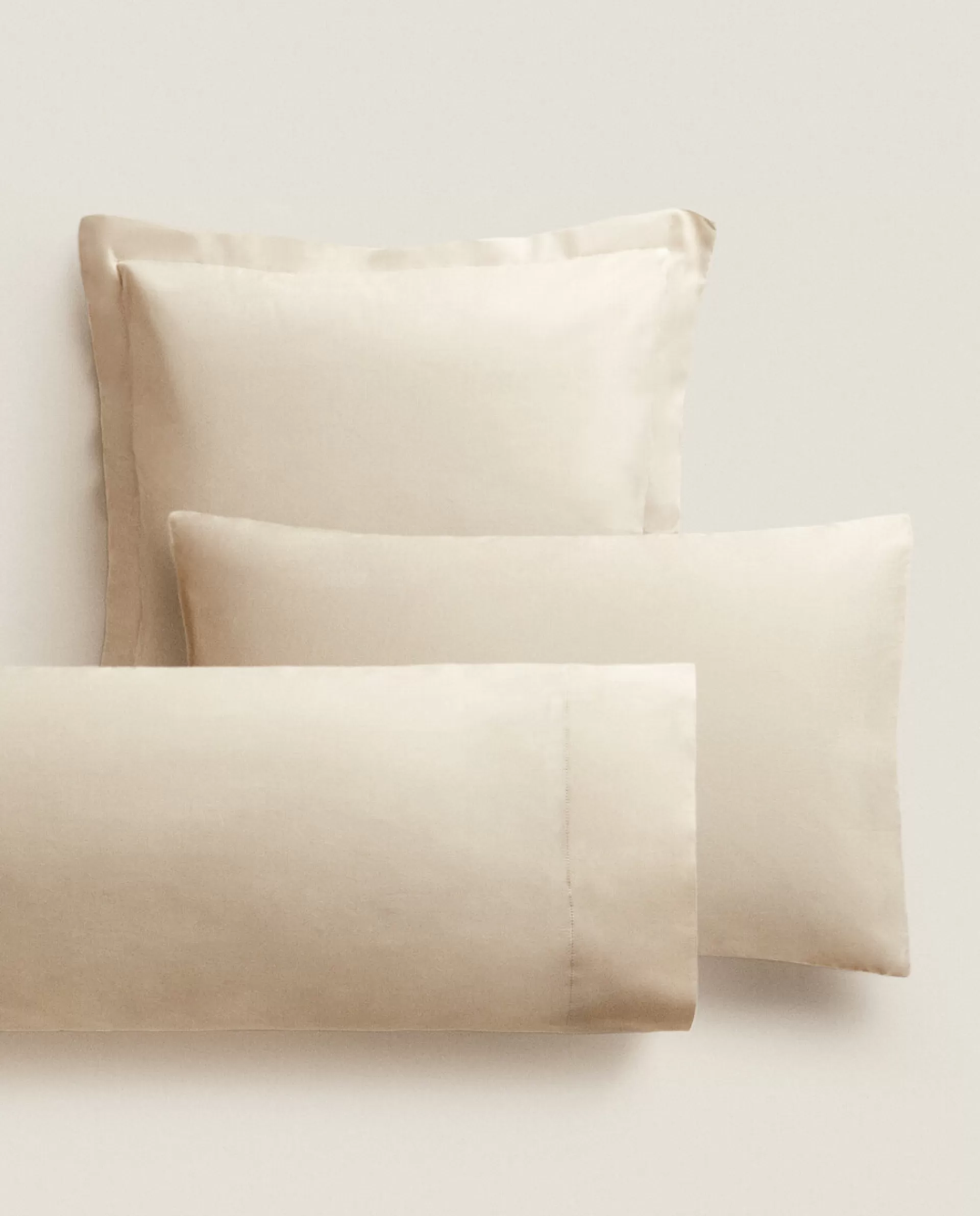 ZARA Home (180 Thread Count) Cotton Percale Pillowcase Beige Online
