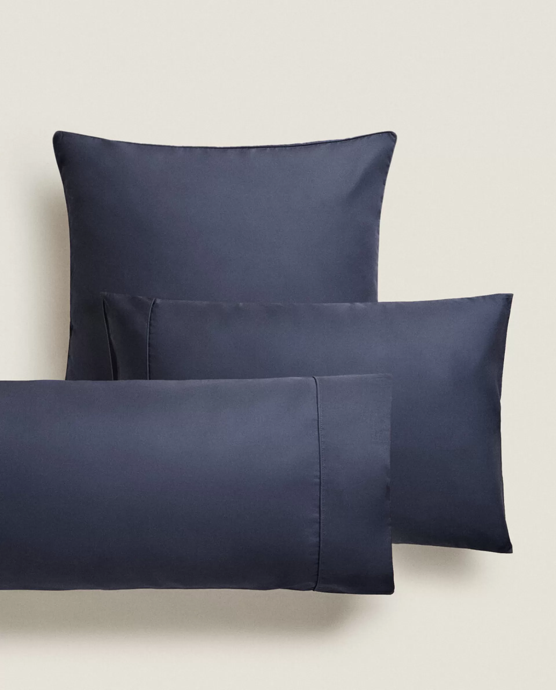 ZARA Home (300 Thread Count) Cotton Percale Pillowcase Navy New