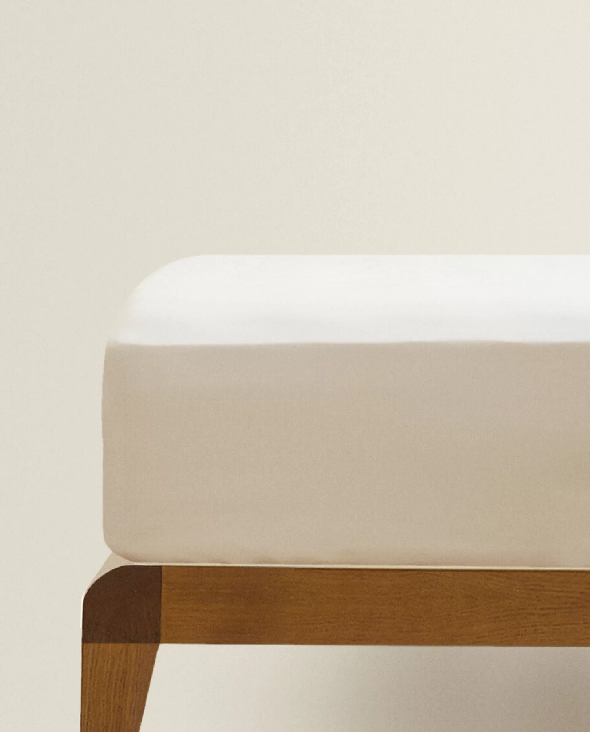 ZARA Home (300 Thread Count) Percale Fitted Sheet Cream Cheap