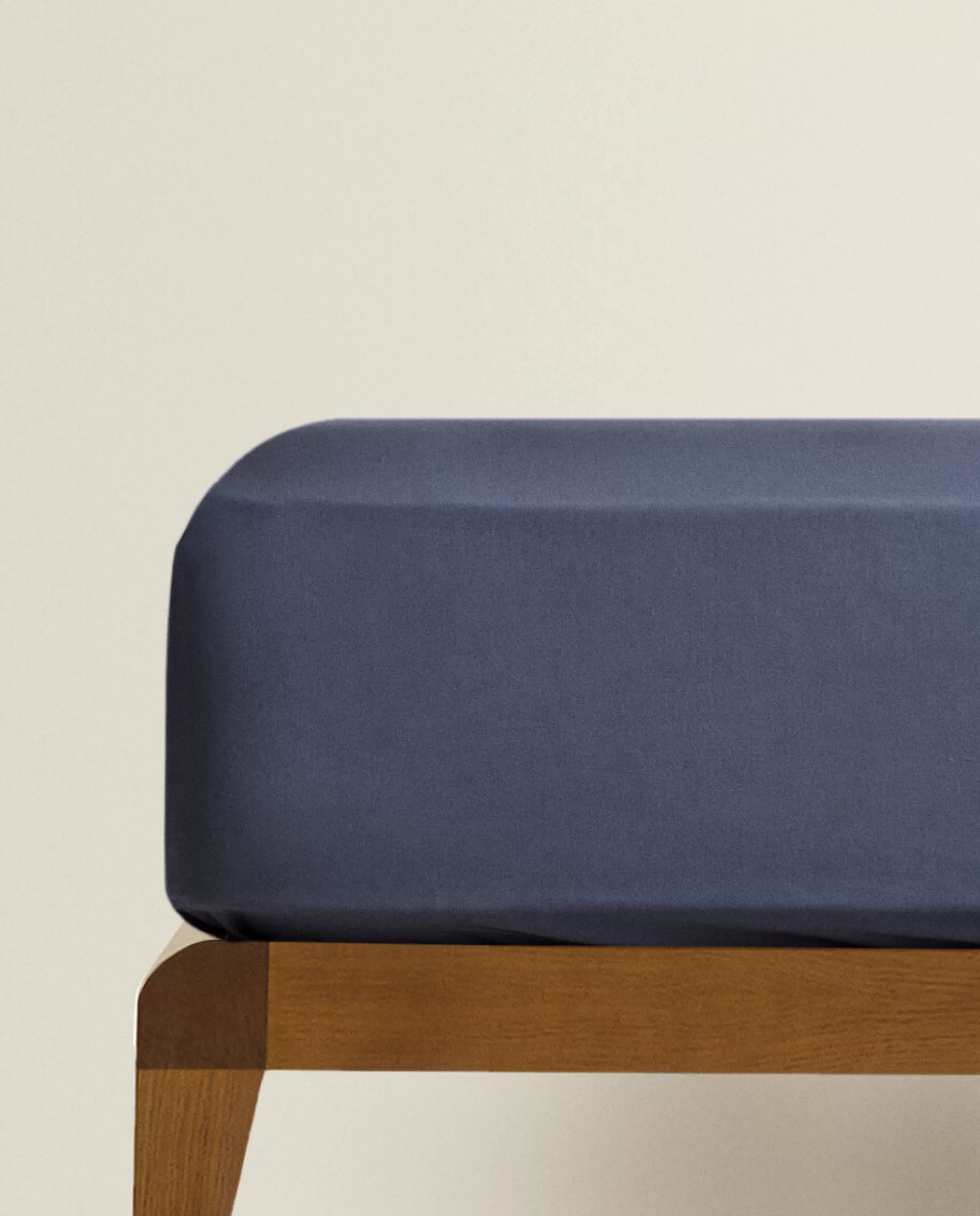 ZARA Home (300 Thread Count) Percale Fitted Sheet Navy Cheap