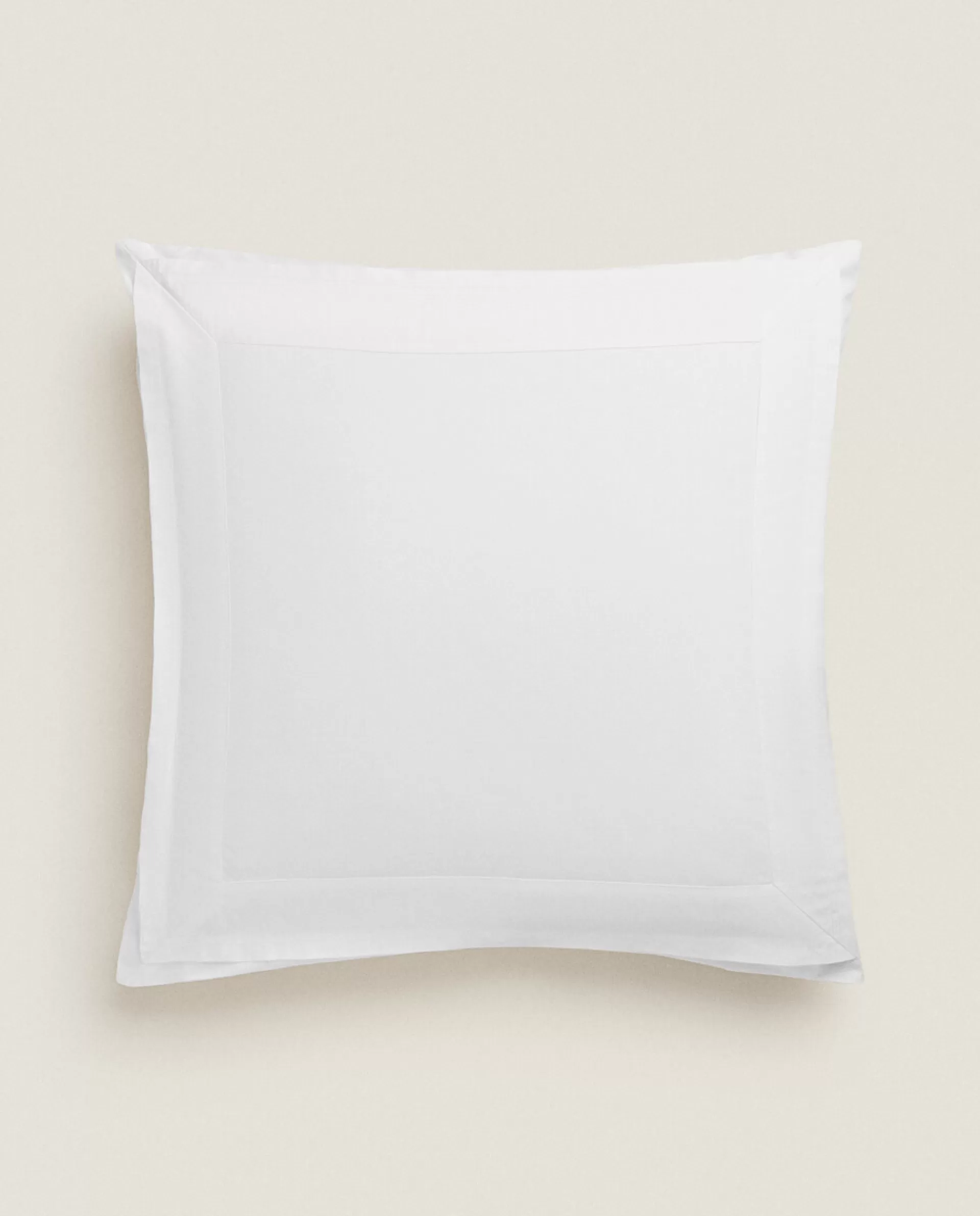 ZARA Home (300 Thread Count) Pillowcase With Double Topstitching White New