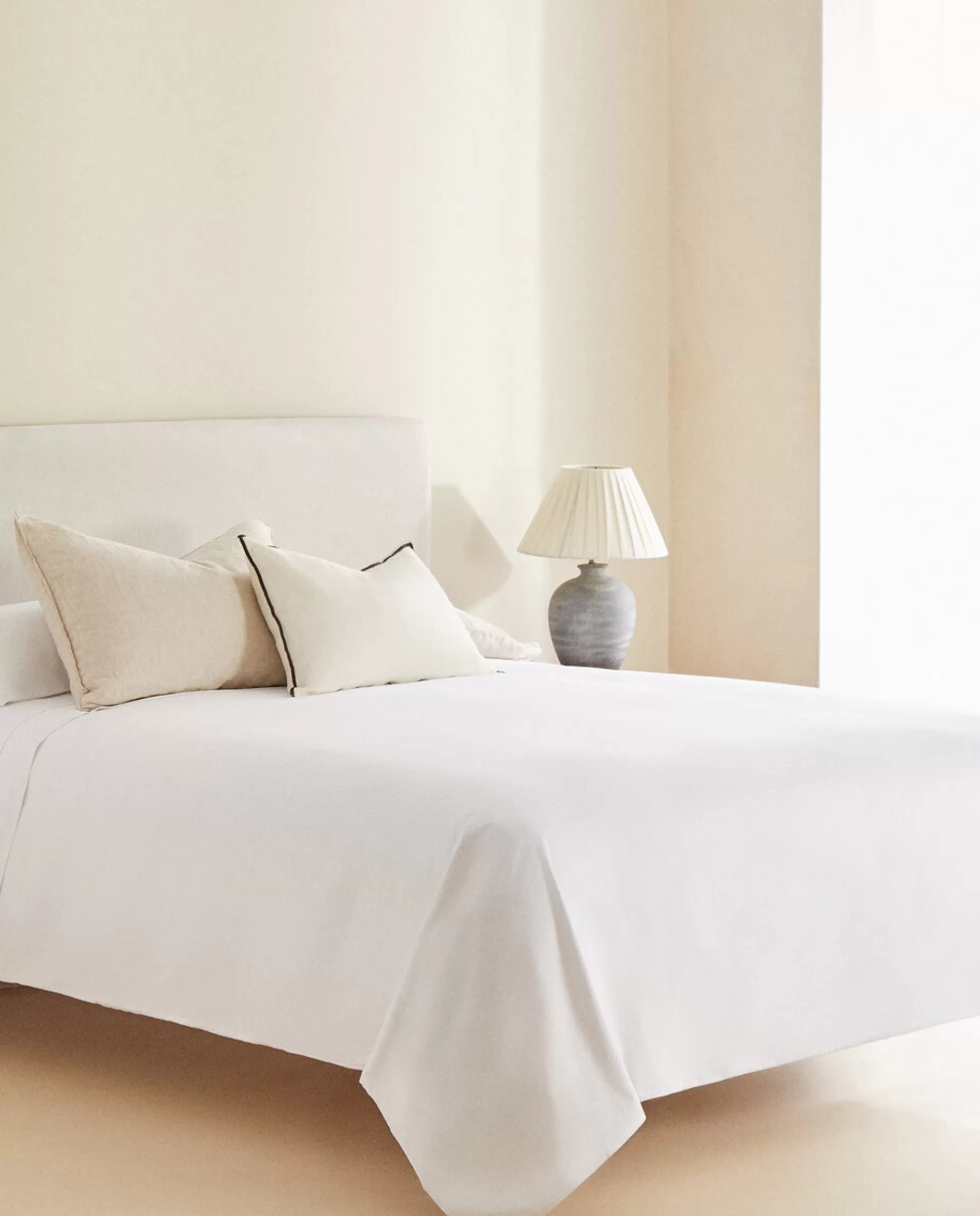 ZARA Home (500 Thread Count) Sateen Duvet Cover White Fashion