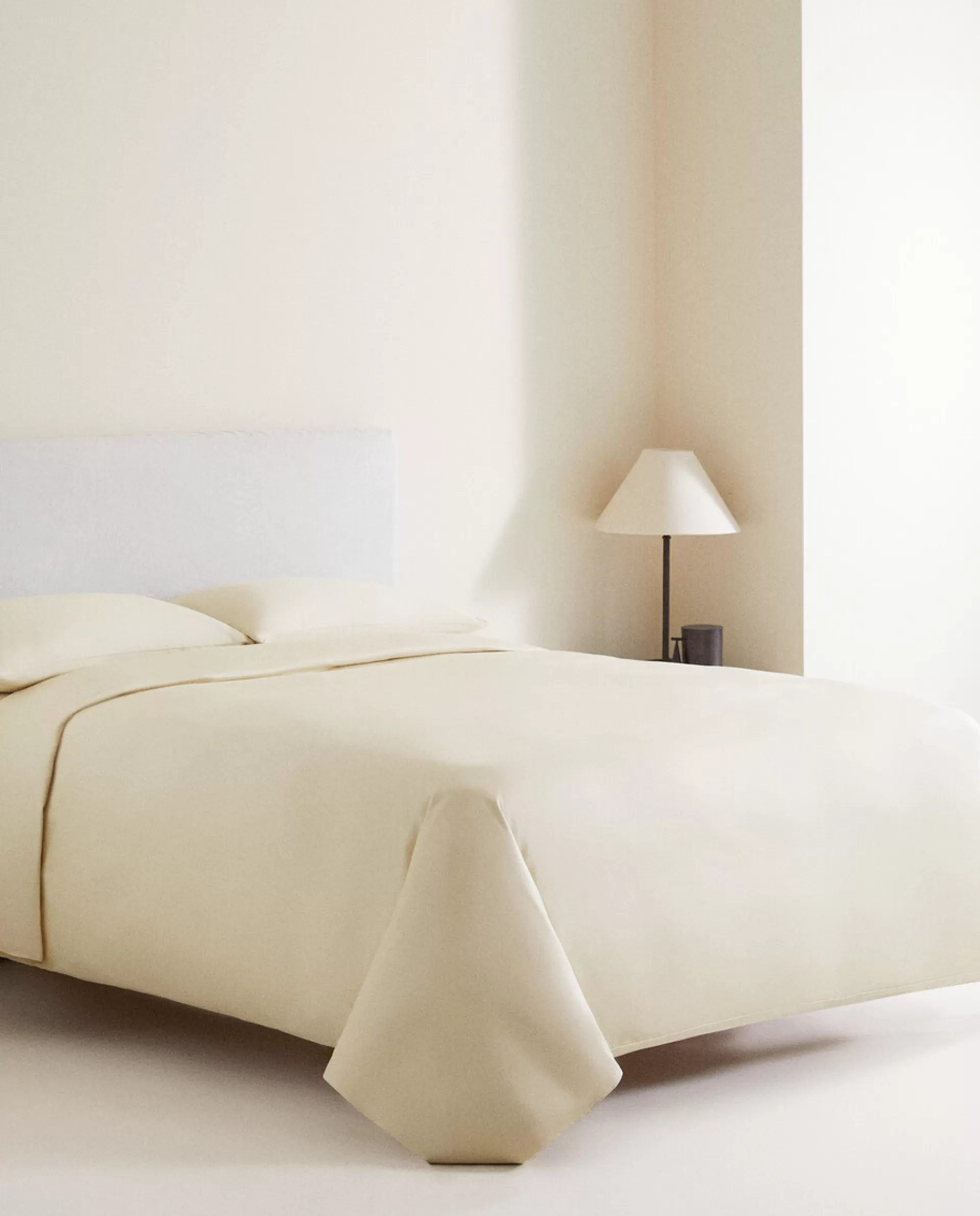 ZARA Home (500 Thread Count) Sateen Duvet Cover Cream Clearance